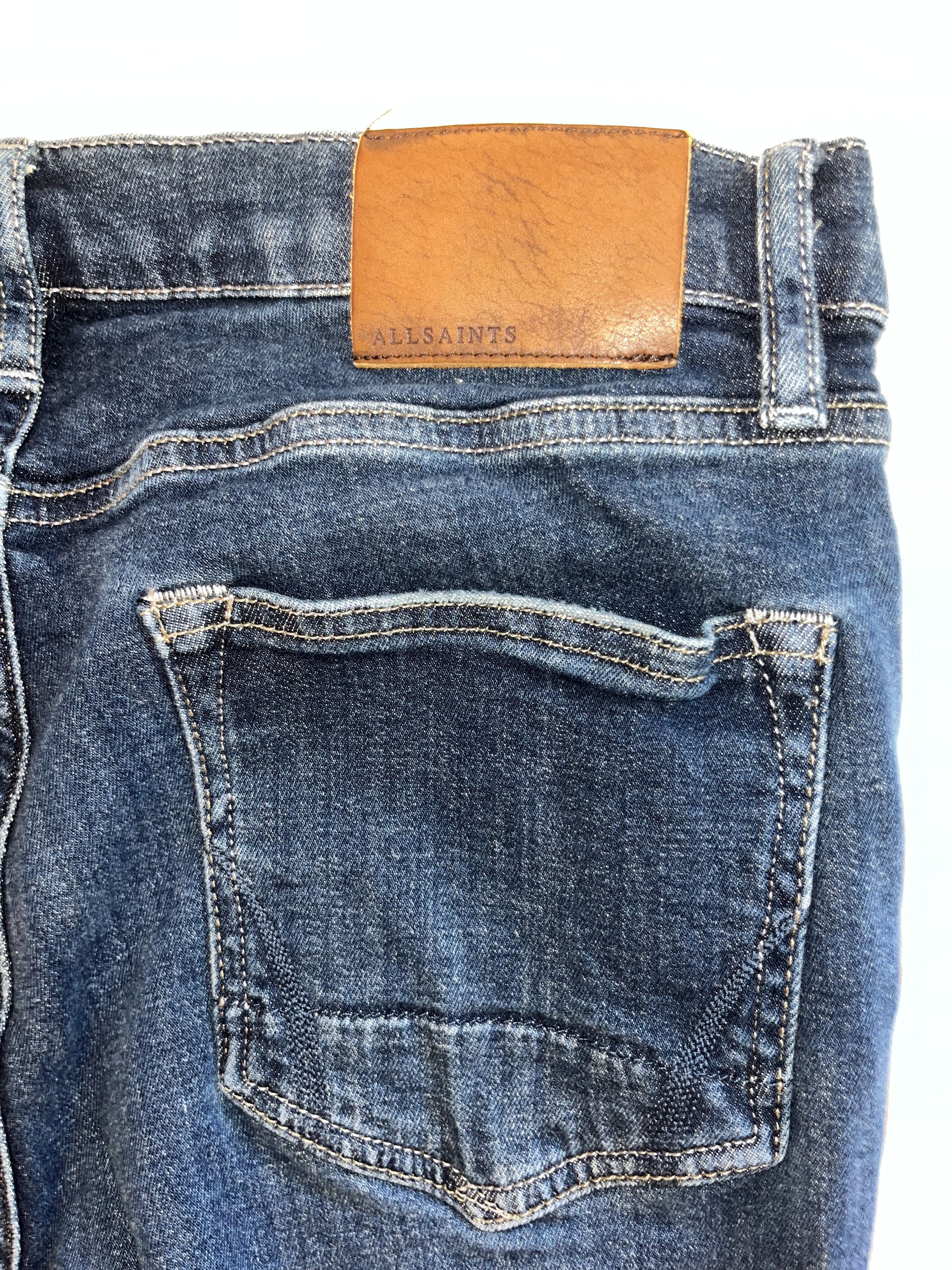 Allsaints Allsaints Blue Cigarette Denim Size US 33 - 5 Thumbnail