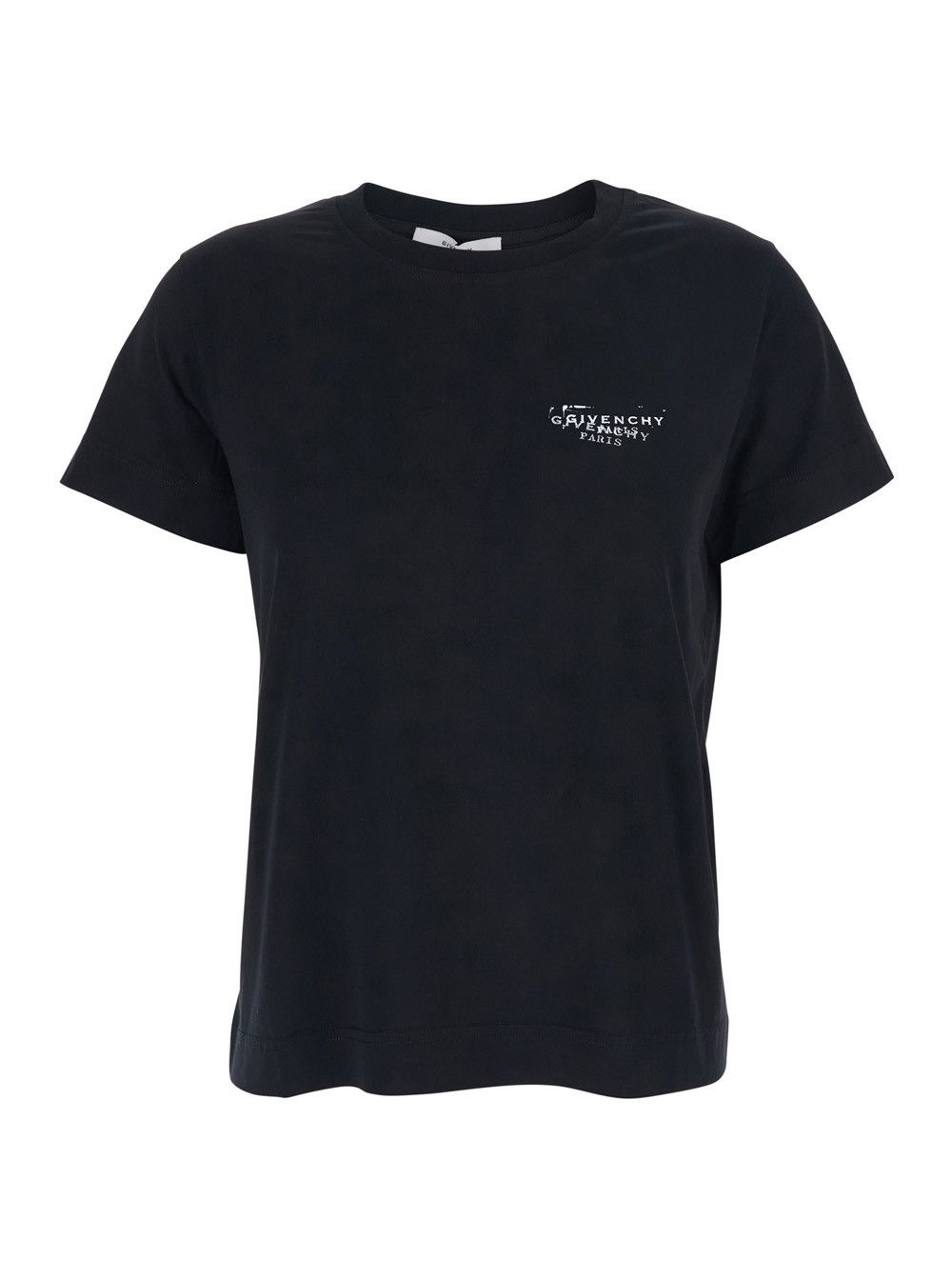Givenchy Black T-Shirt with Logo on Front and Back for Women Size L / US 10 / IT 46 - 1 Thumbnail