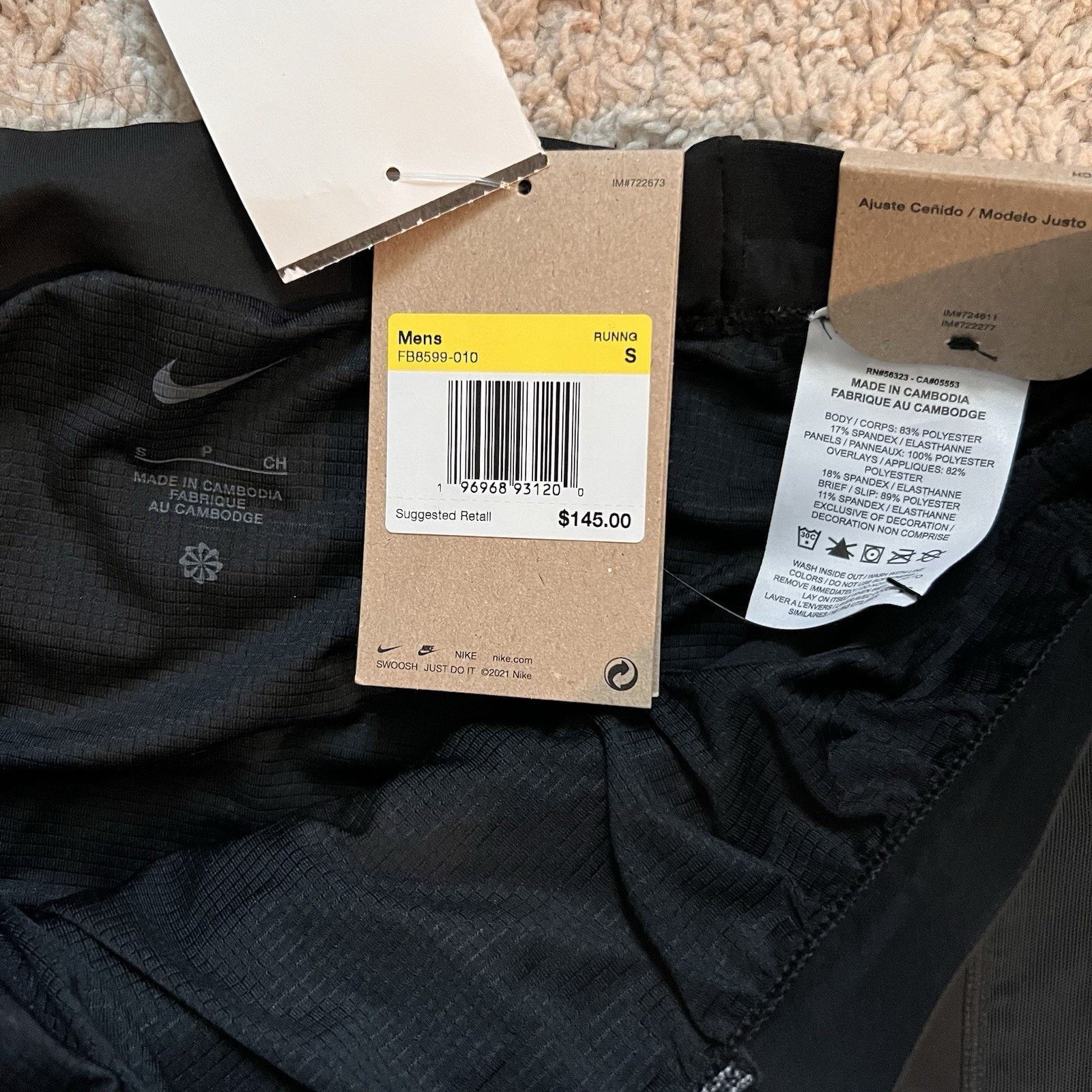 Nike Nike Trail Tight Pants Small Running Leggings Zip Pocket Size US 30 / EU 46 - 11 Thumbnail
