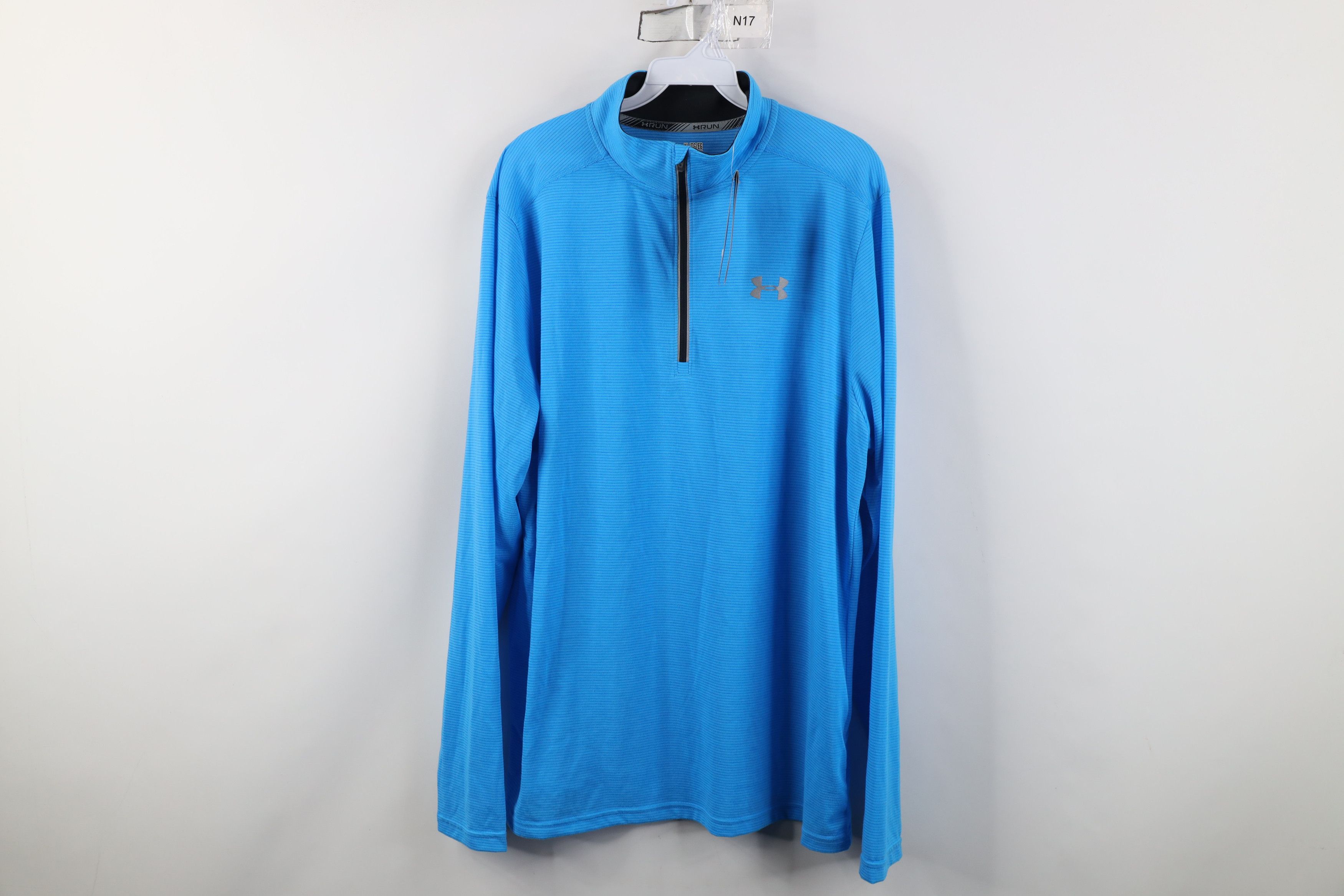 Under Armour New Under Armour Striped Running Pullover Jacket Top Blue Size US XL / EU 56 / 4 - 1 Thumbnail