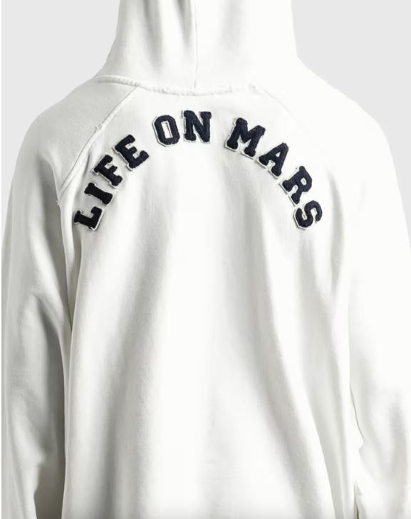 Raf Simons RAF SIMONS LIFE ON MARS DISTRESSED HOODIE CREAM Size US S / EU 44-46 / 1 - 2 Thumbnail