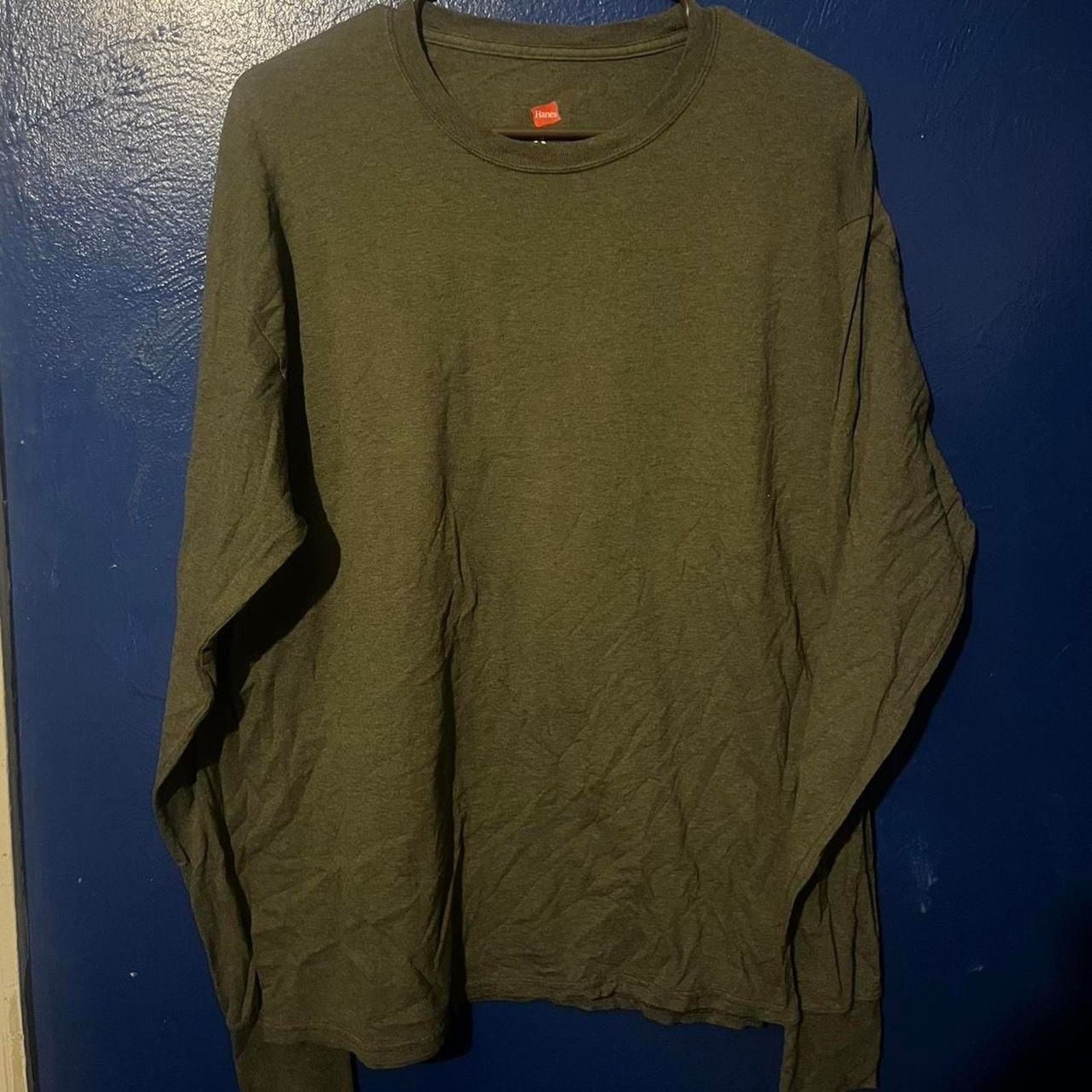 Hanes Duluth Trading Co Men's Green Long Sleeve Thermal Crew Shirt Size US L / EU 52-54 / 3 - 1 Thumbnail