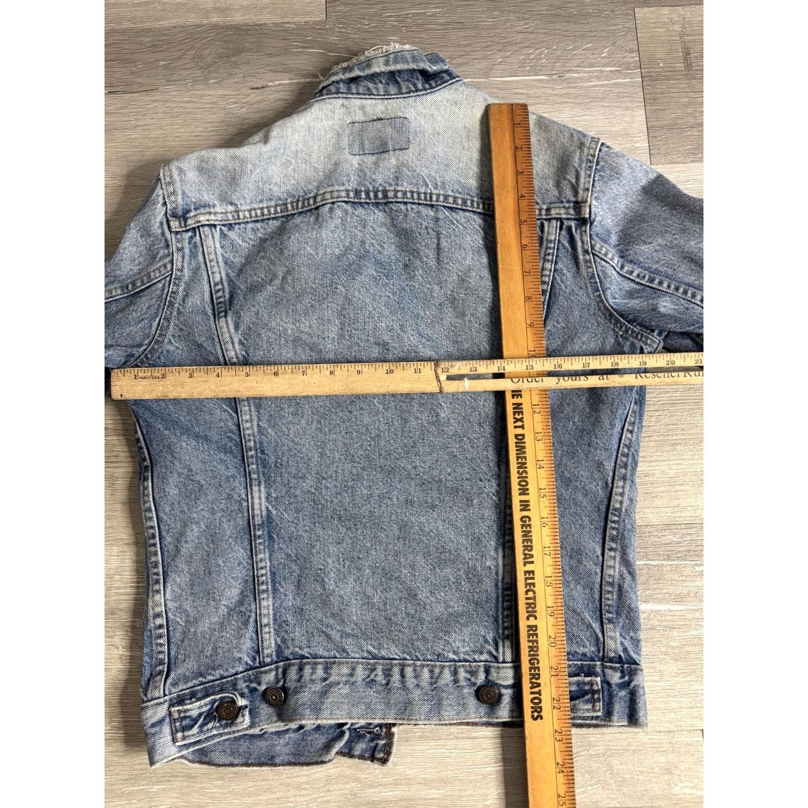 Levi's VINTAGE Levi's Denim Jacket Mens 42 Blue Faded Trucker Bomber Made USA 80s Size US XS / EU 42 / 0 - 5 Thumbnail