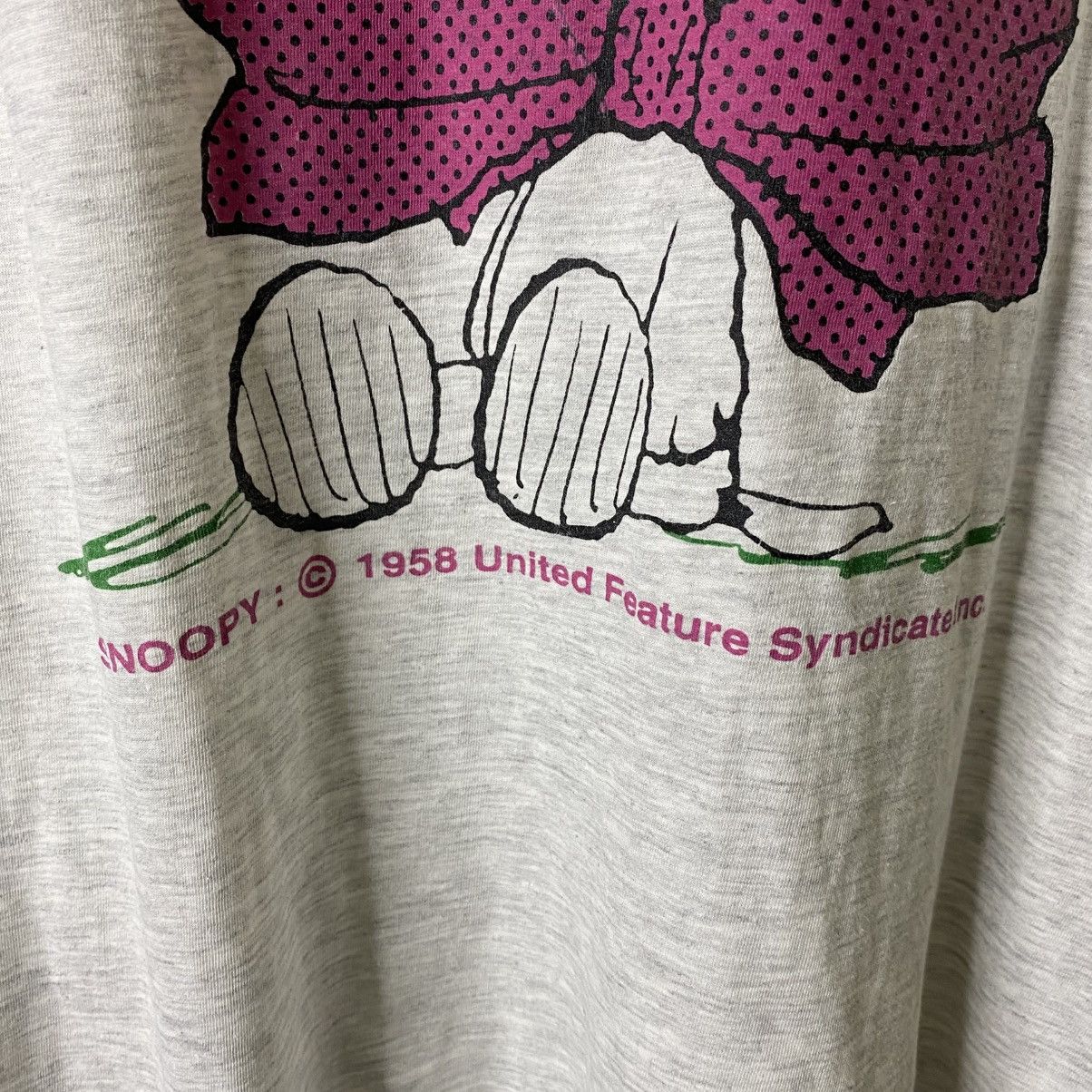 Peanuts Vintage 1990s Peanuts Snoopy Double Sided Graphic T Shirt Size US L / EU 52-54 / 3 - 8 Thumbnail