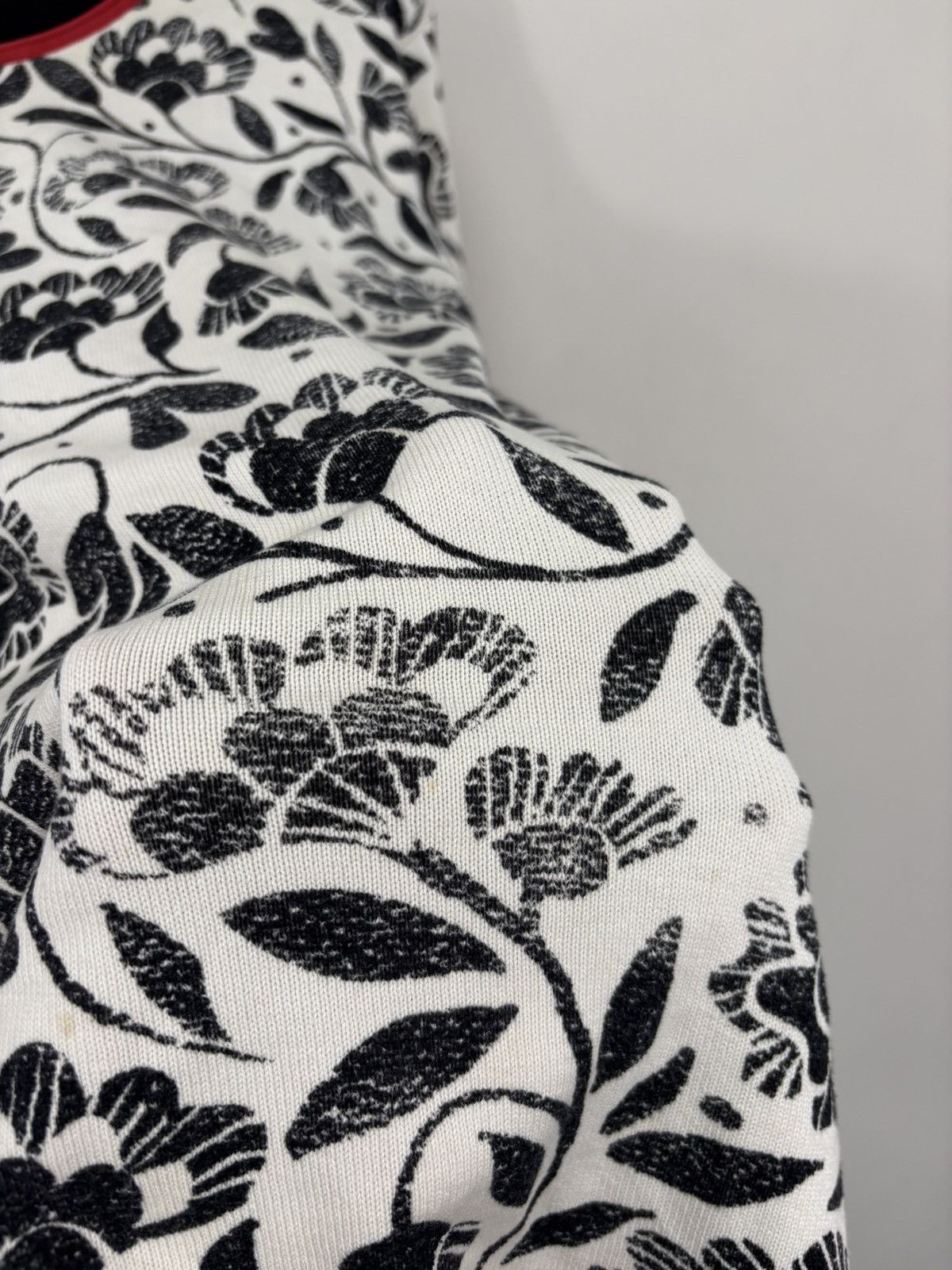 Gudrun Sjoden Gudrun Sjoden Women’s White/Black Floral Cotton Sweater Top Size L / US 10 / IT 46 - 8 Thumbnail