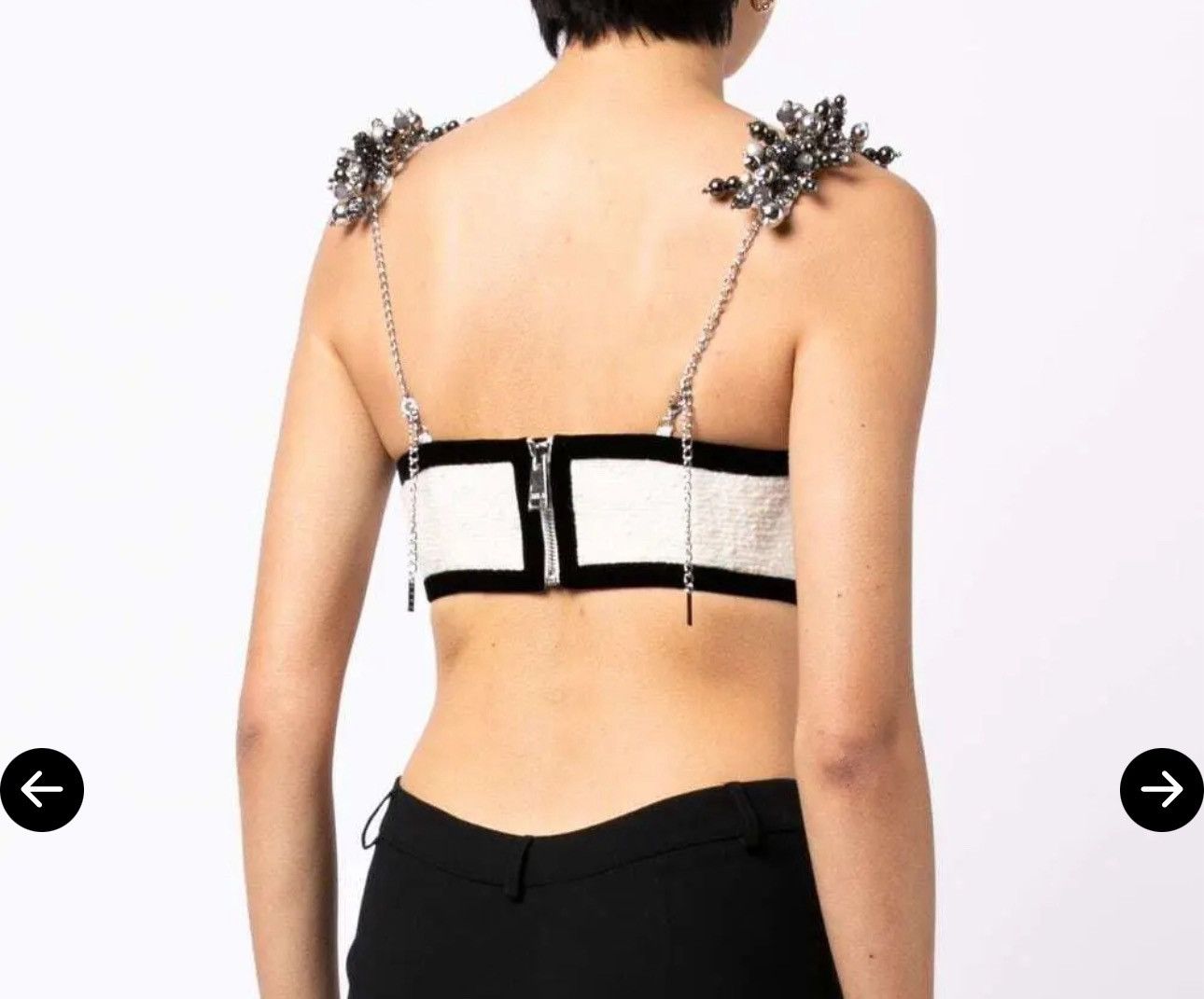 Area Area Women's Bead-embellished Heart Crop Top Size XS / US 0-2 / IT 36-38 - 6 Thumbnail