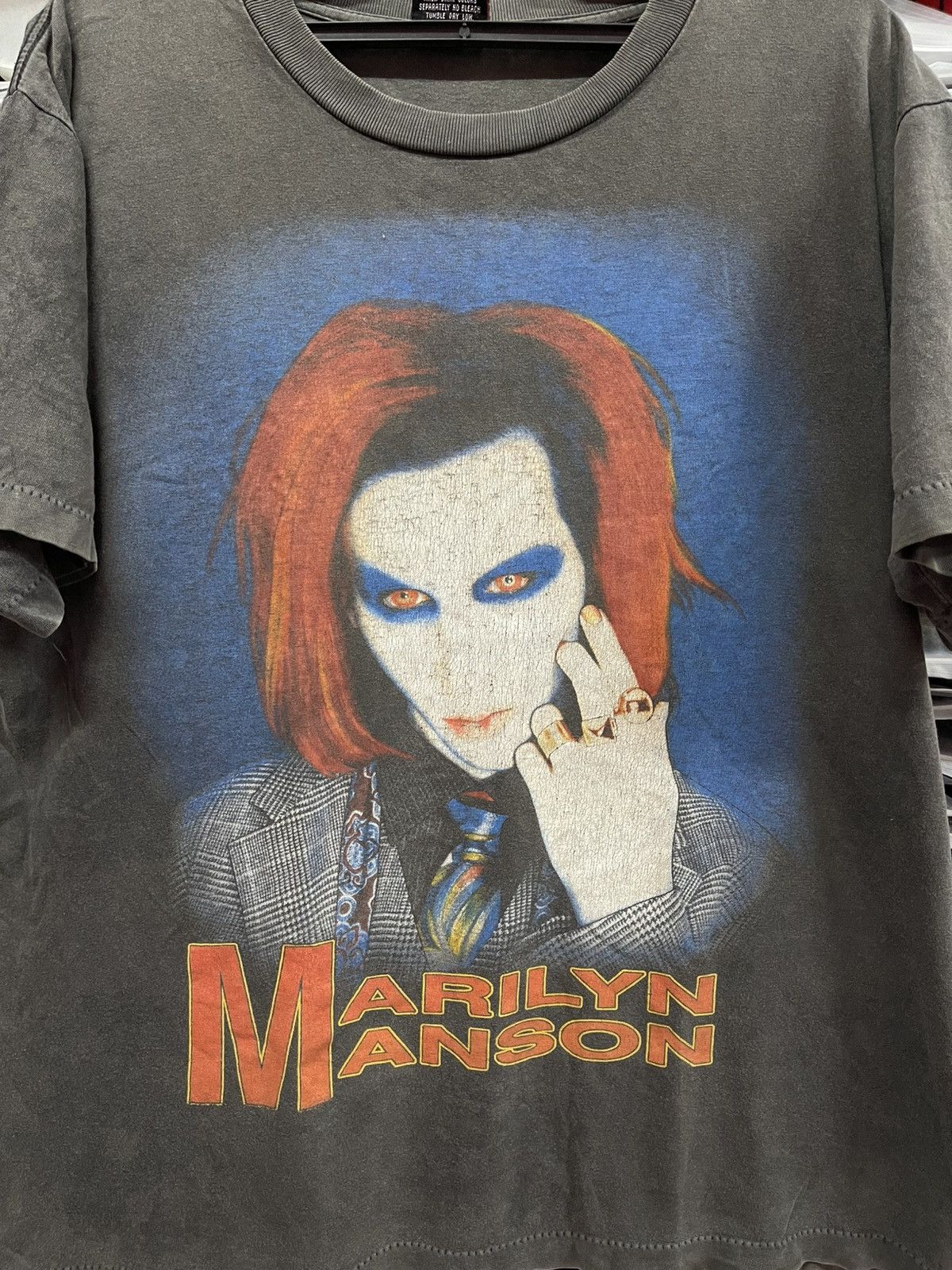 Vintage Vintage Faded Marilyn Manson Very Rare🔥🔥🔥 Size US L / EU 52-54 / 3 - 2 Thumbnail