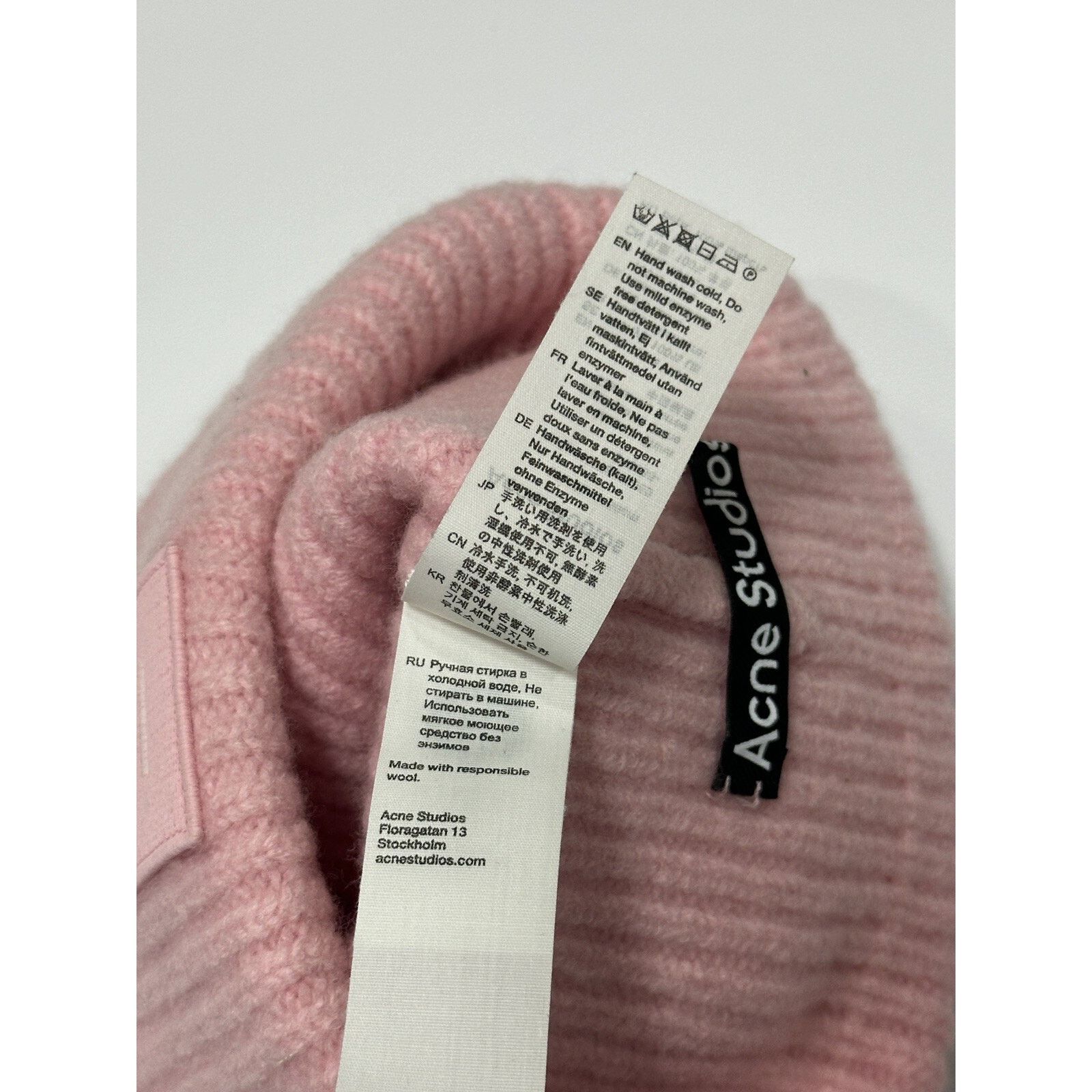 Acne Studios Acne Studios Face Logo Wool Pink Beanie Hat Size OS/56 Cm Size ONE SIZE - 7 Thumbnail