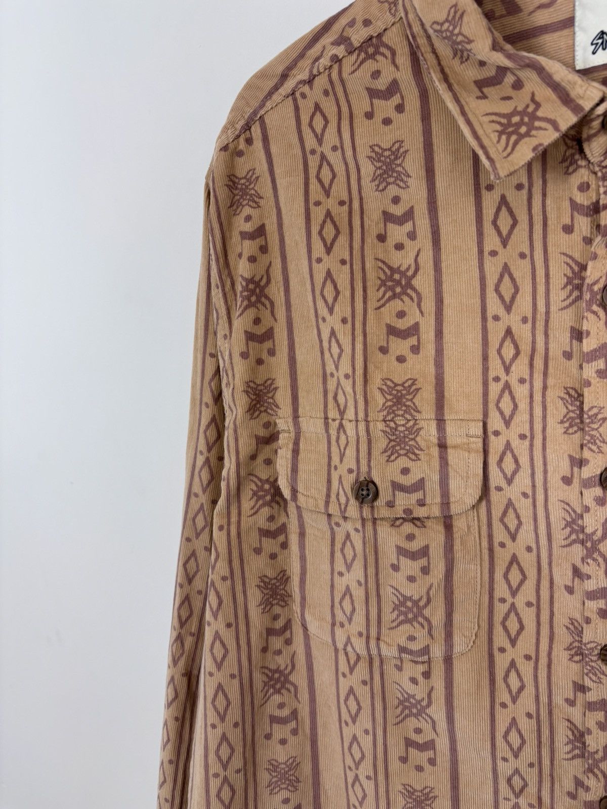 Mambo Mambo Smart Arts Men’s Corduroy Button Up Long Sleeve Shirt Size US XXL / EU 58 / 5 - 8 Thumbnail