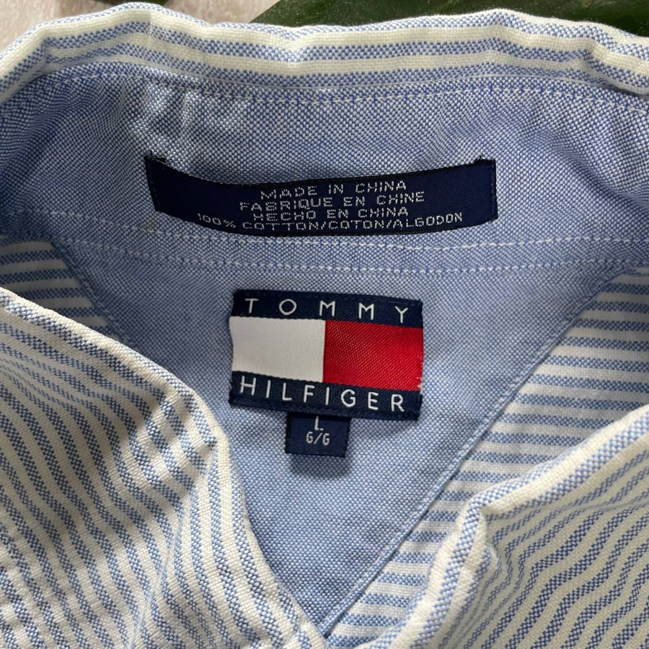 Tommy Hilfiger × Vintage VINTAGE 90S TOMMY HILFIGER BIG LOGO OVERSIZED STRIPES SHIRT Size US XL / EU 56 / 4 - 3 Thumbnail