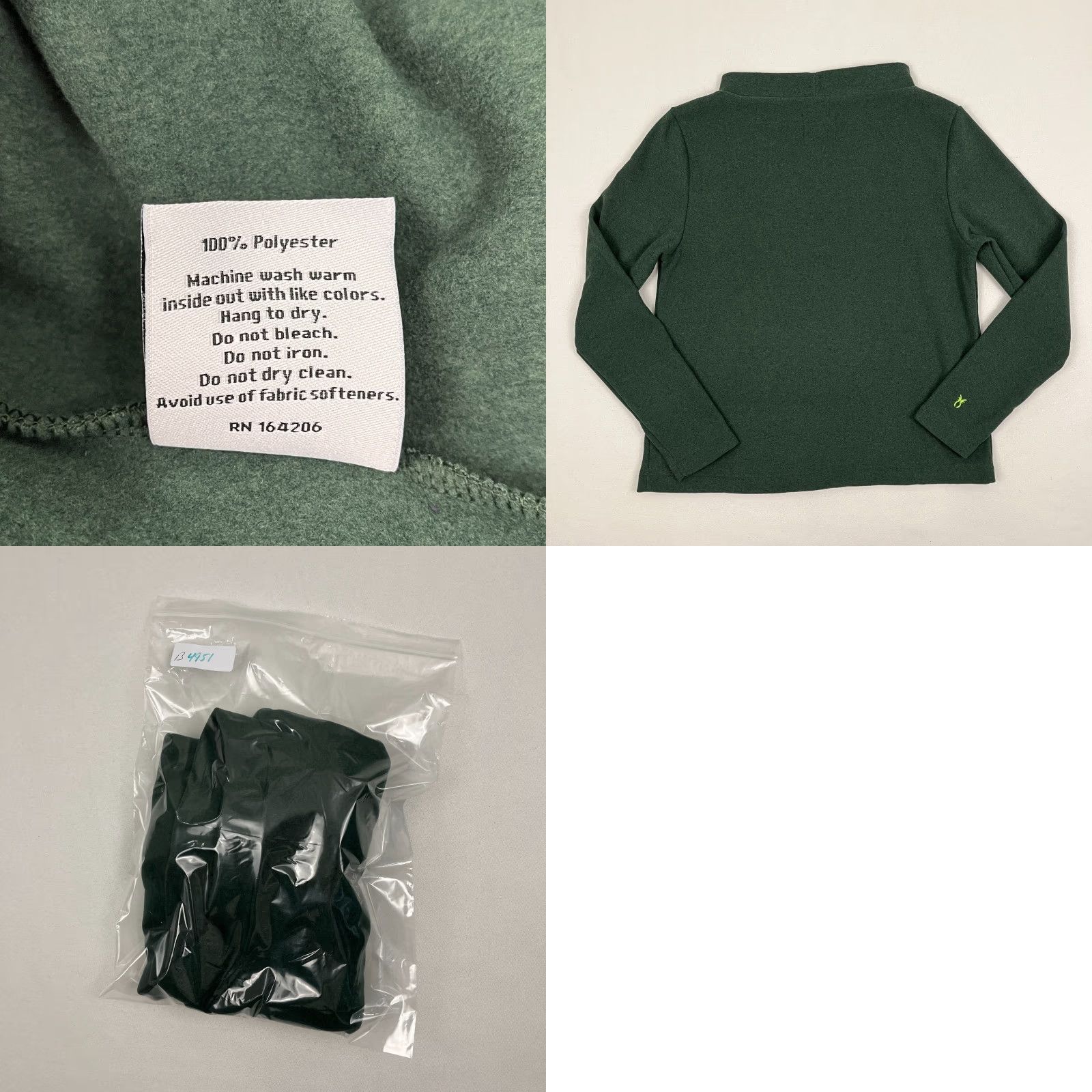 Vintage Dudley Stephens Vello Fleece Cobble Hill Sweater Womens L Green Turtleneck Pullover Casual Winter Size L / US 10 / IT 46 - 8 Thumbnail