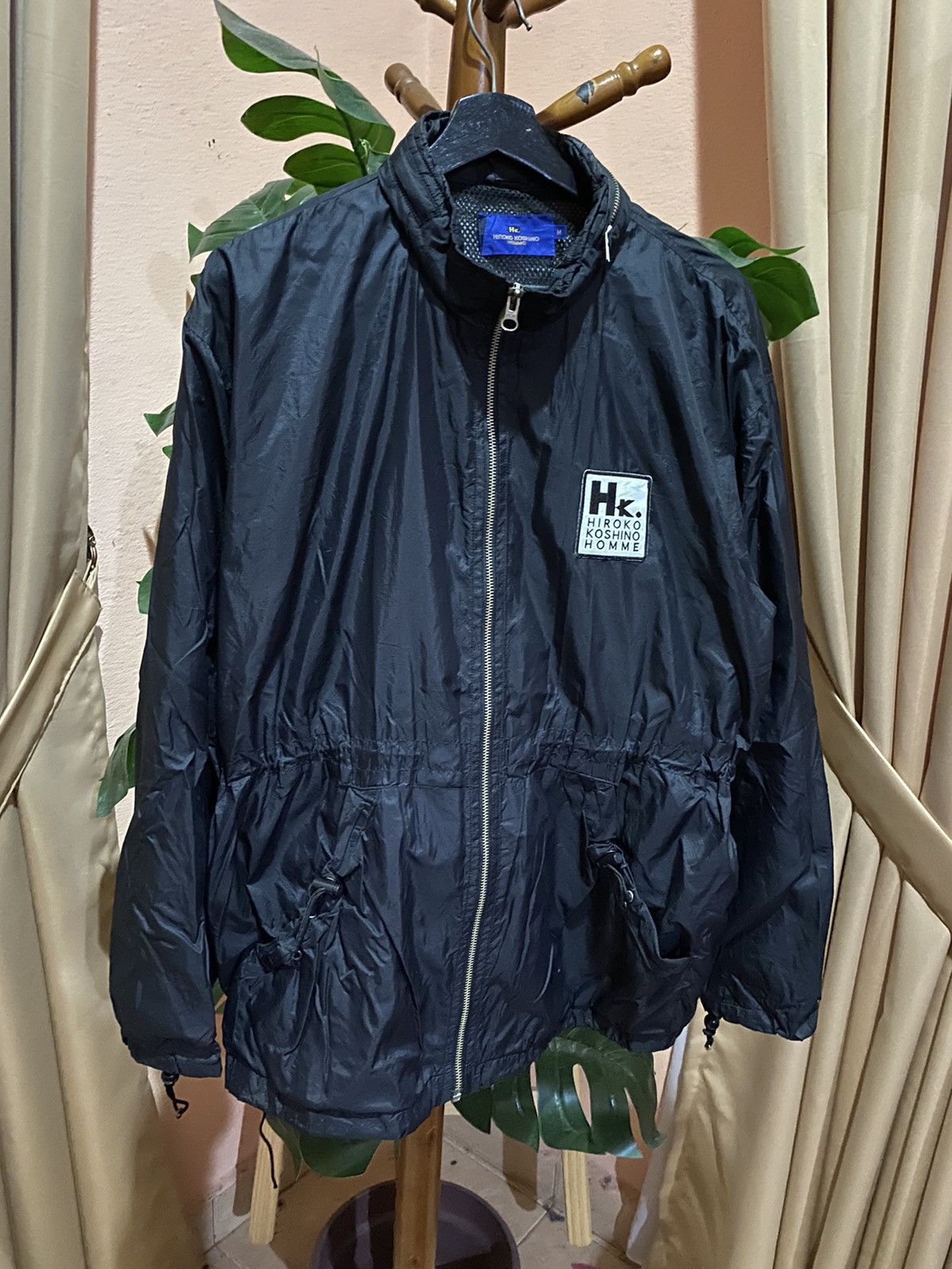 Hiroko Koshino Homme Vintage Hiroko Koshino Homme Black Nylon Jacket – Minimalist Size US M / EU 48-50 / 2 - 6 Thumbnail