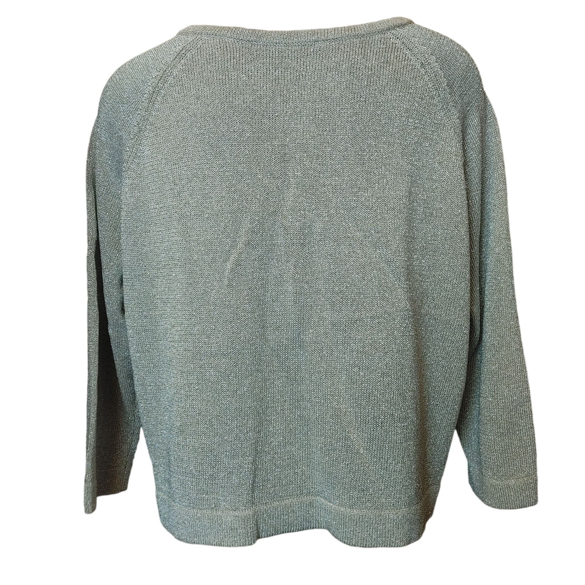 Talbots Talbots Woman's Light Green Open Front Long Sleeve Linen Car Size XL / US 12-14 / IT 48-50 - 2 Thumbnail