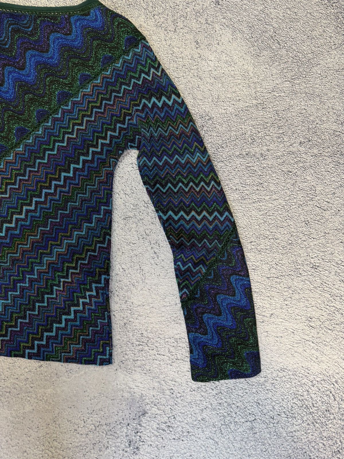 Missoni MISSONI Chevron ZigZag Knit 2-Piece Set Top & Wide Leg Pants Size 30" / US 8 / IT 44 - 9 Thumbnail