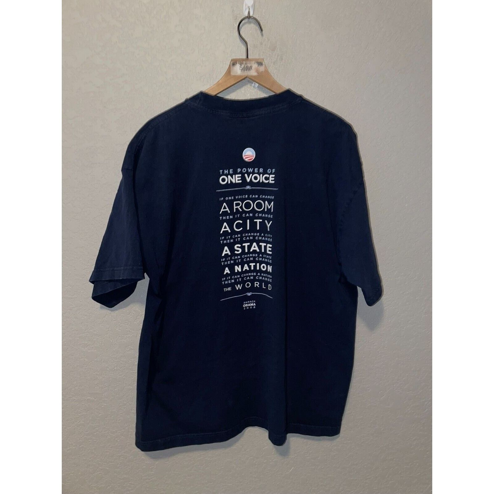 Vintage Barack Obama Shirt One Voice Can Change World Power One Tee Size US XXL / EU 58 / 5 - 5 Thumbnail