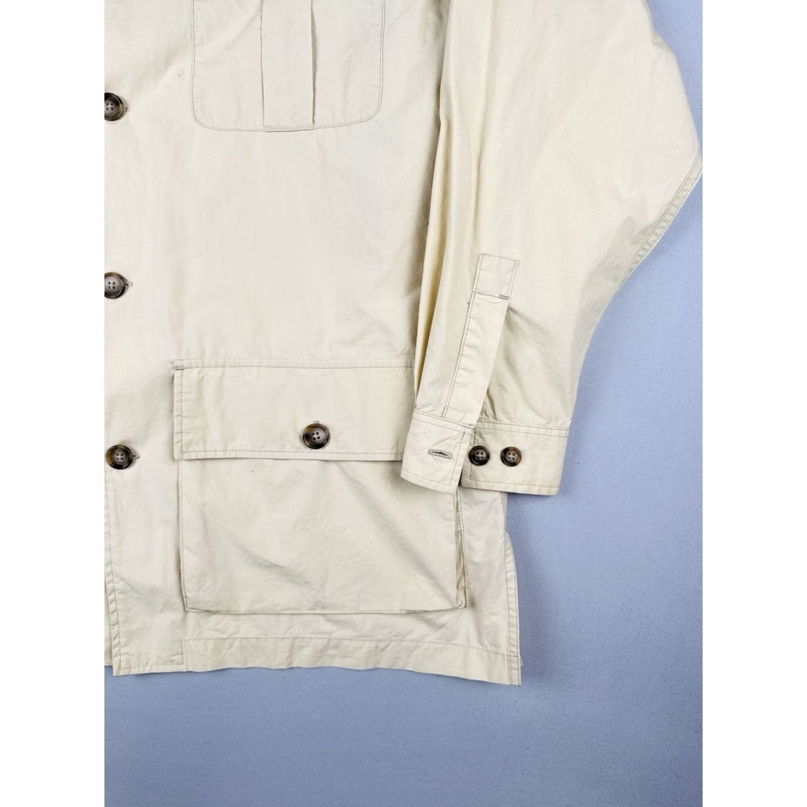 Vintage VINTAGE J. Peterman Shirt Jacket Beige Cotton Size M Safari Utility Size US M / EU 48-50 / 2 - 6 Thumbnail