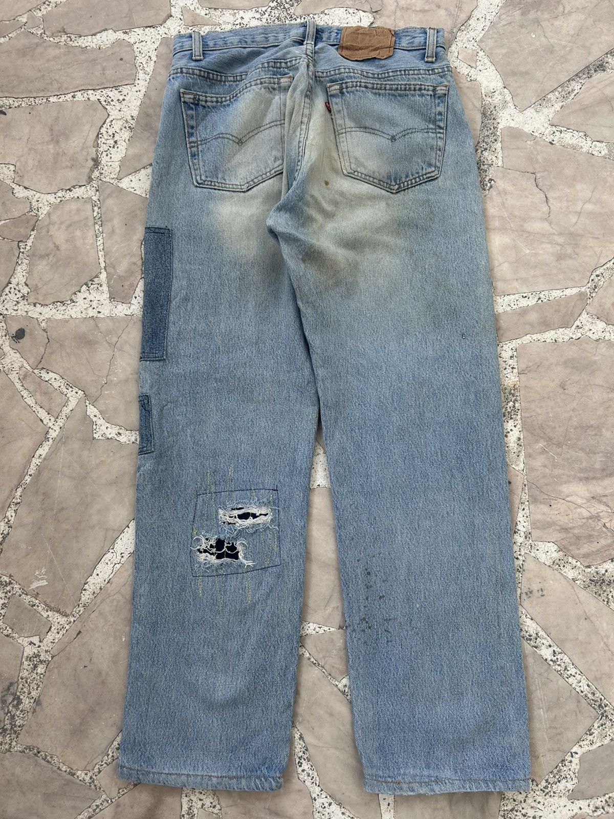 Levi's Levis 501 Patchwork Denim Size US 30 / EU 46 - 2 Thumbnail