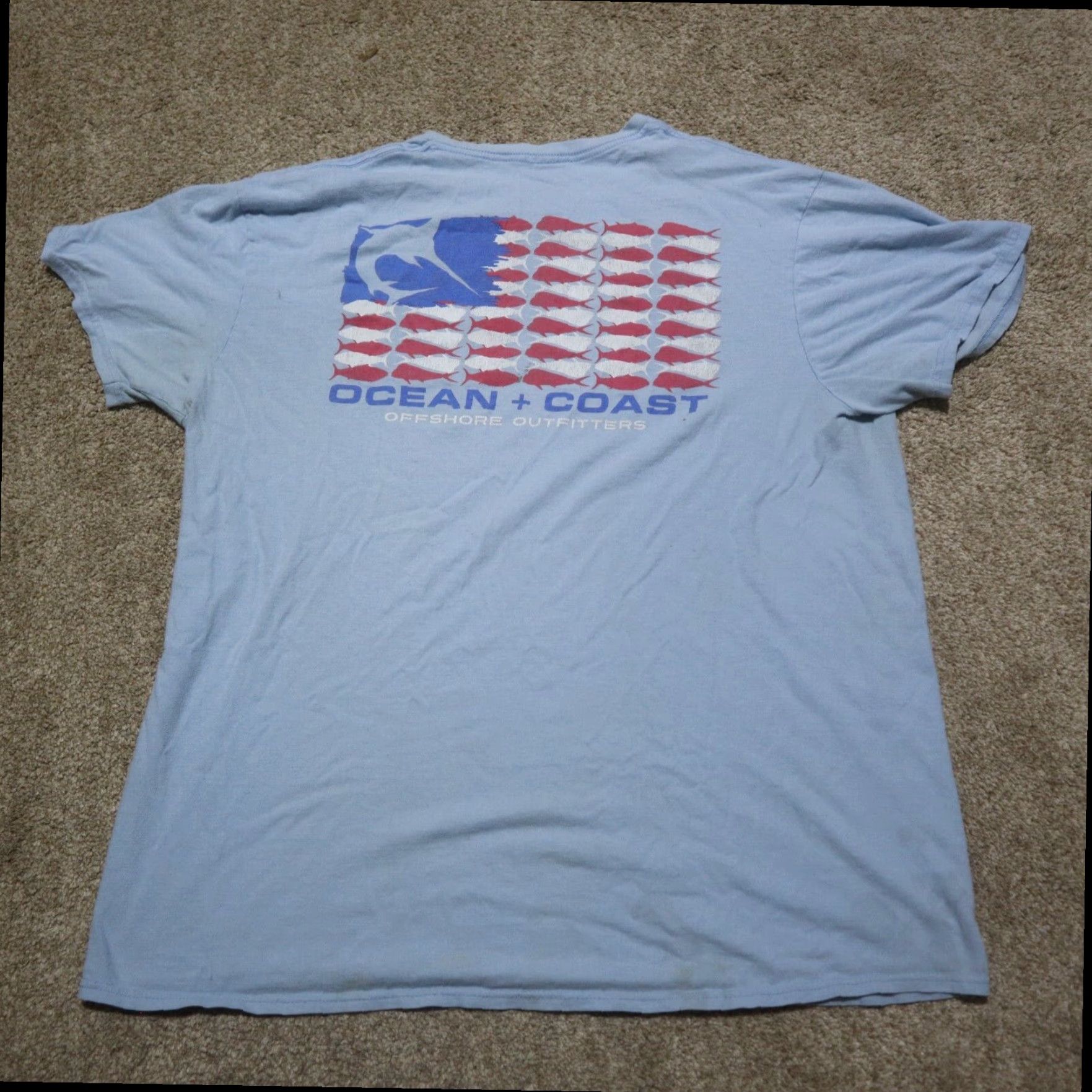Vintage Ocean Coast Men's Blue Swordfish Fish Graphic T-Shirt Large Size US L / EU 52-54 / 3 - 8 Thumbnail