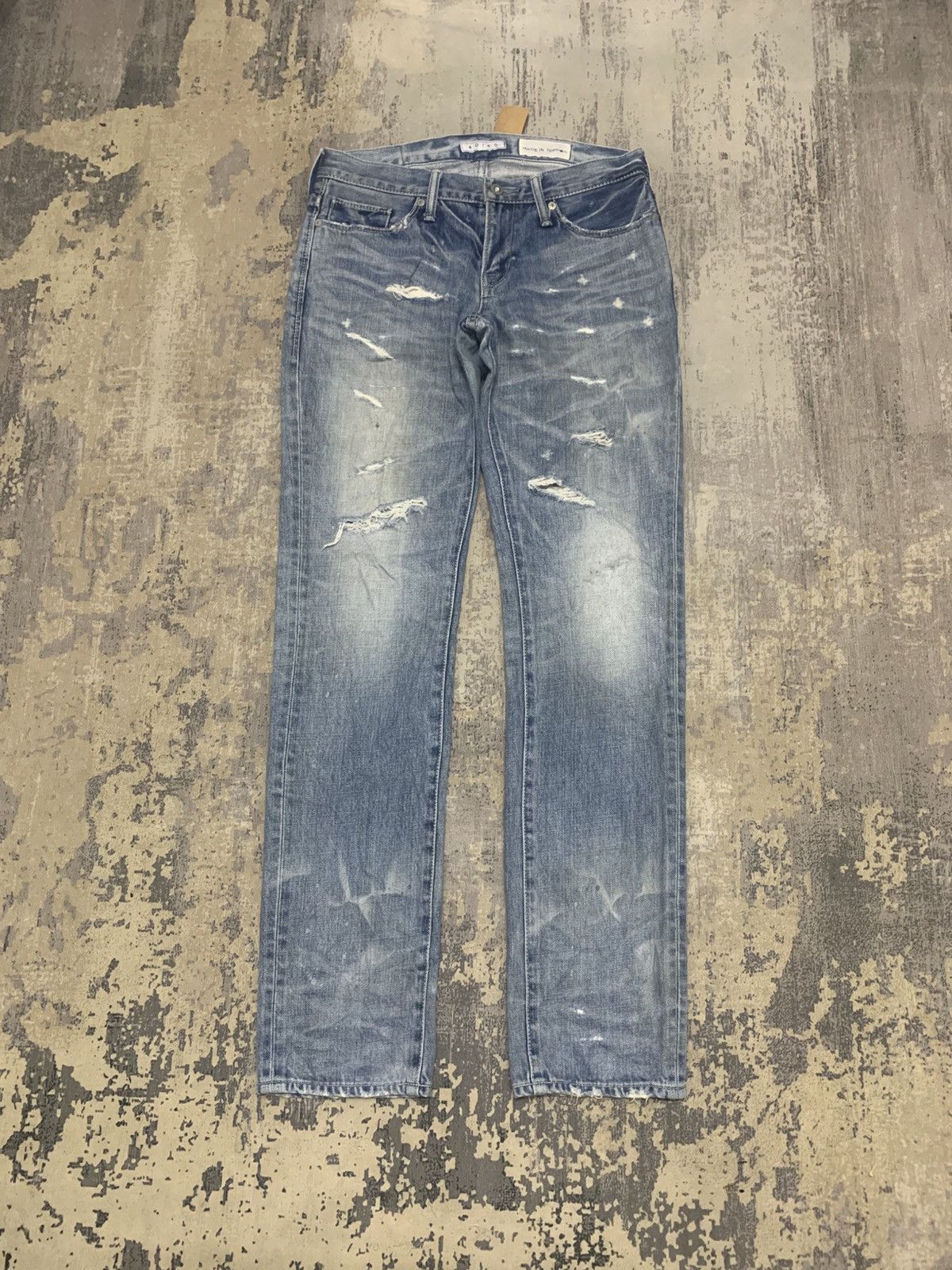 Japanese Brand AOIRO Japanese Distressed Denim Size US 32 / EU 48 - 1 Thumbnail