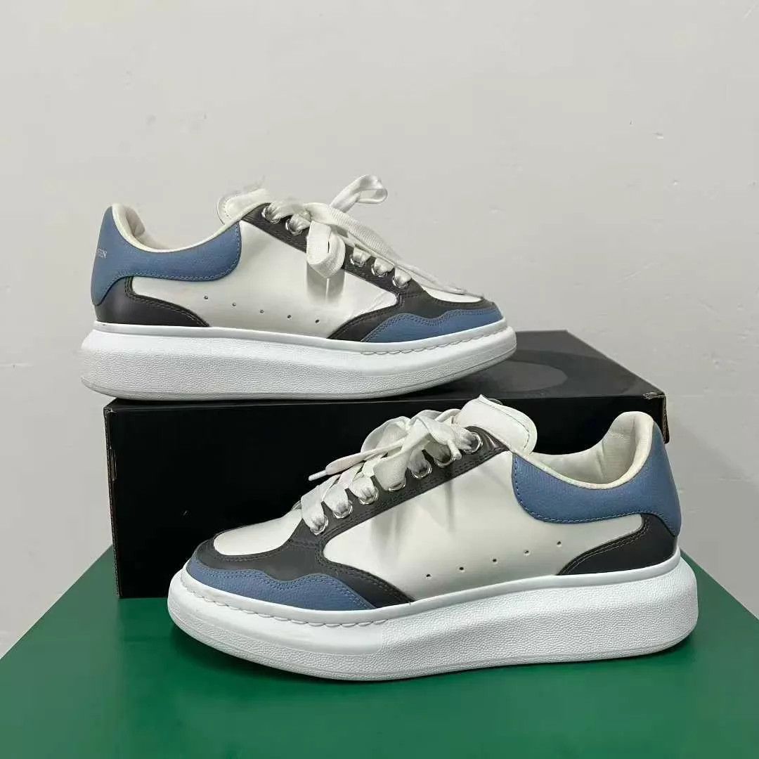 Alexander McQueen McQueen Gray White Blue Colorblocked EUR 39 Size US 8.5 / IT 38.5 - 4 Thumbnail