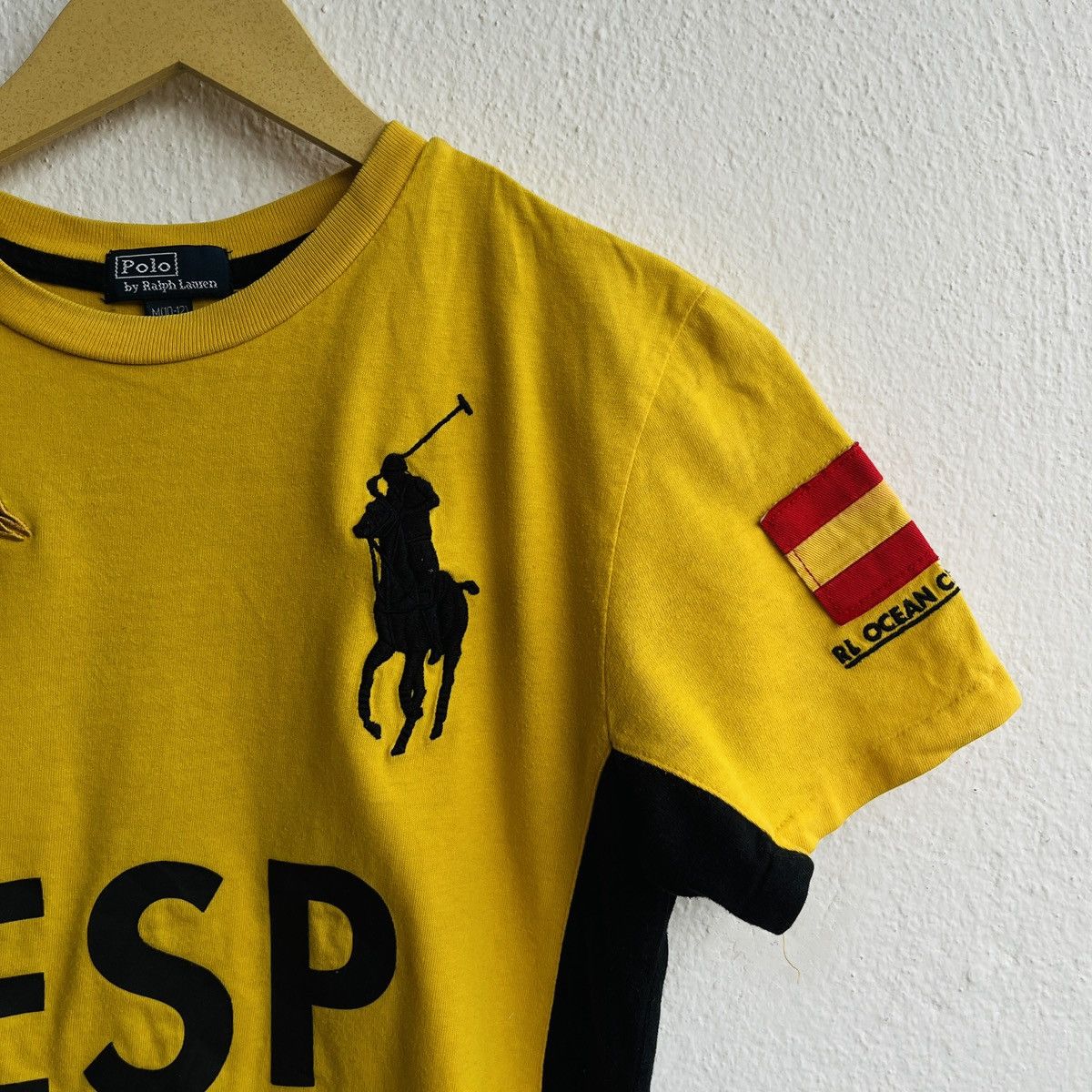 Polo Ralph Lauren × Ralph Lauren × Vintage Vintage Ralph Lauren Body Fit ESP Spain TShirt Size M / US 6-8 / IT 42-44 - 6 Thumbnail