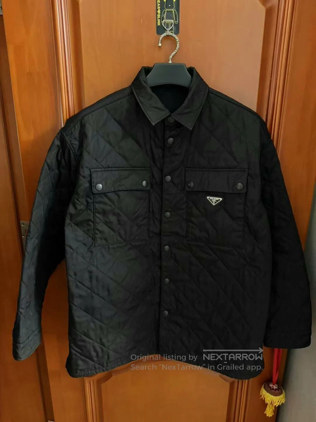 Prada prada black triangle logo quilted jacket. Size S / US 4 / IT 40 - 1 Thumbnail