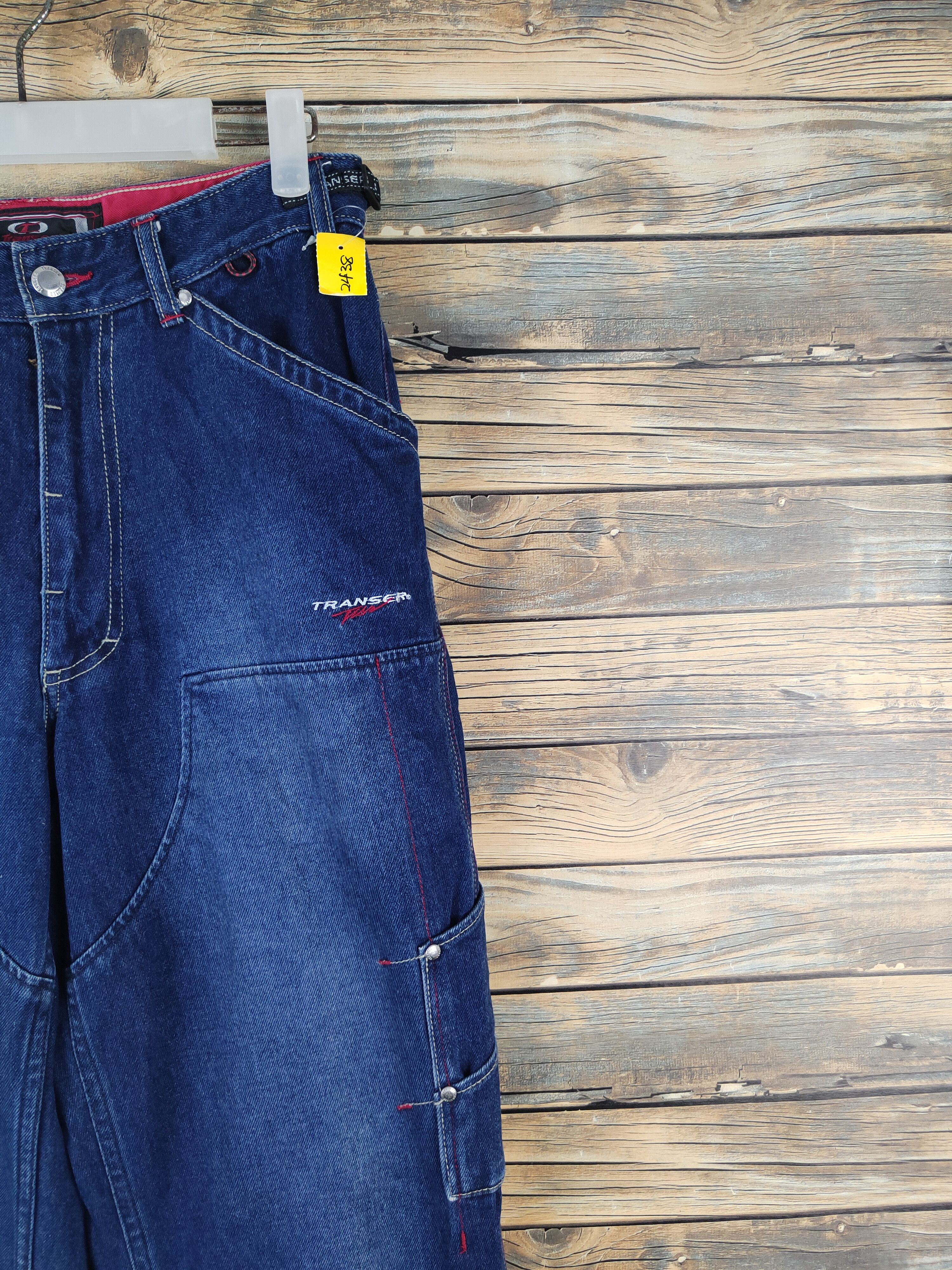 Japanese Brand DL Transer Blue Distressed Ripped Jeans #2438 Size US 28 / EU 44 - 7 Thumbnail