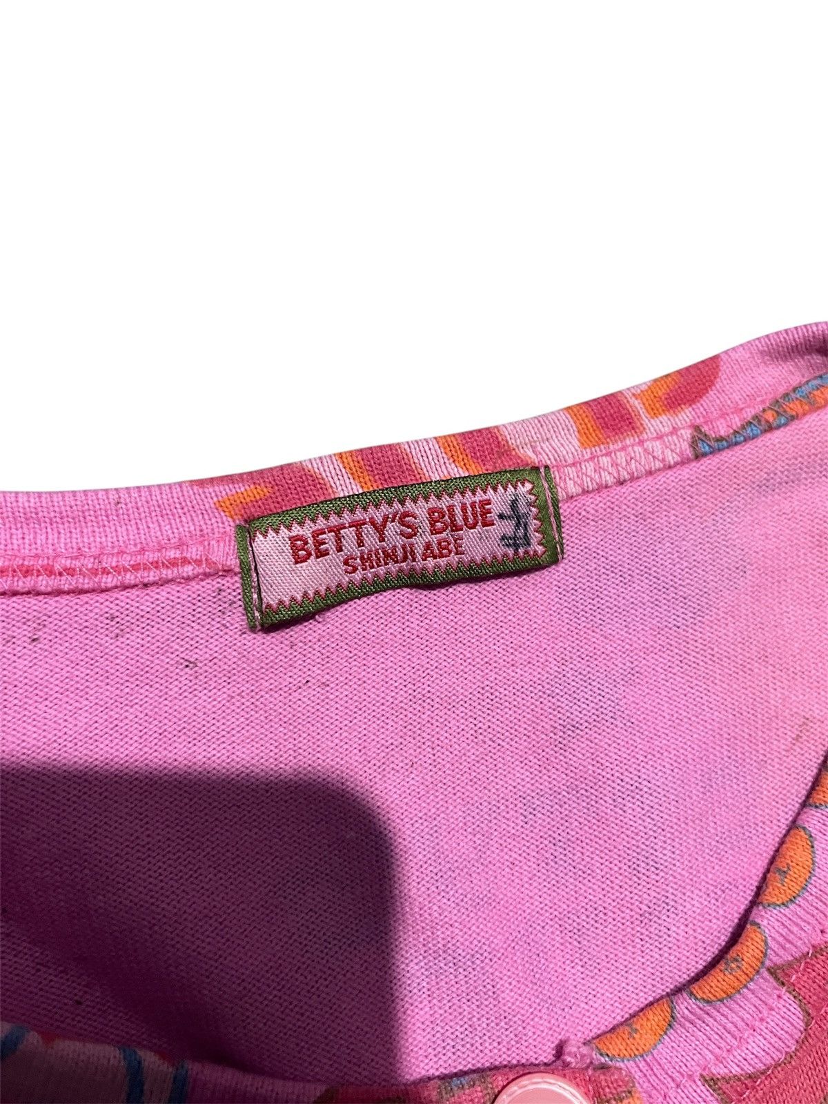 Japanese Brand × Vintage Betty Blue Shinji Abe Pink Cute Top Double Sleeve Size S / US 4 / IT 40 - 6 Thumbnail