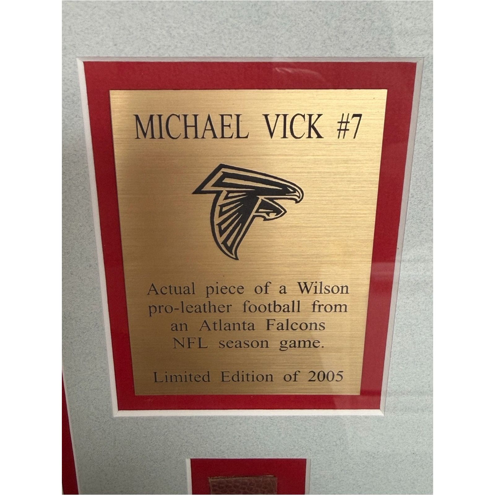 NFL Michael Vick Framed Authentic Autograph Game Used Football Size ONE SIZE - 3 Thumbnail