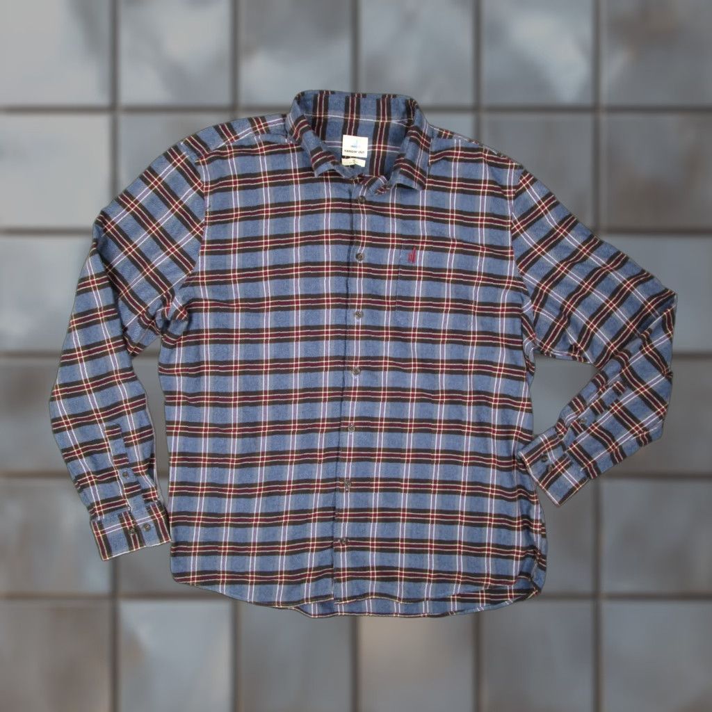 johnnie-O VINTAGE Johnnie O Shirt Mens XL Blue Marlin Flannel Button Up Long Sleeve Size US XL / EU 56 / 4 - 1 Thumbnail