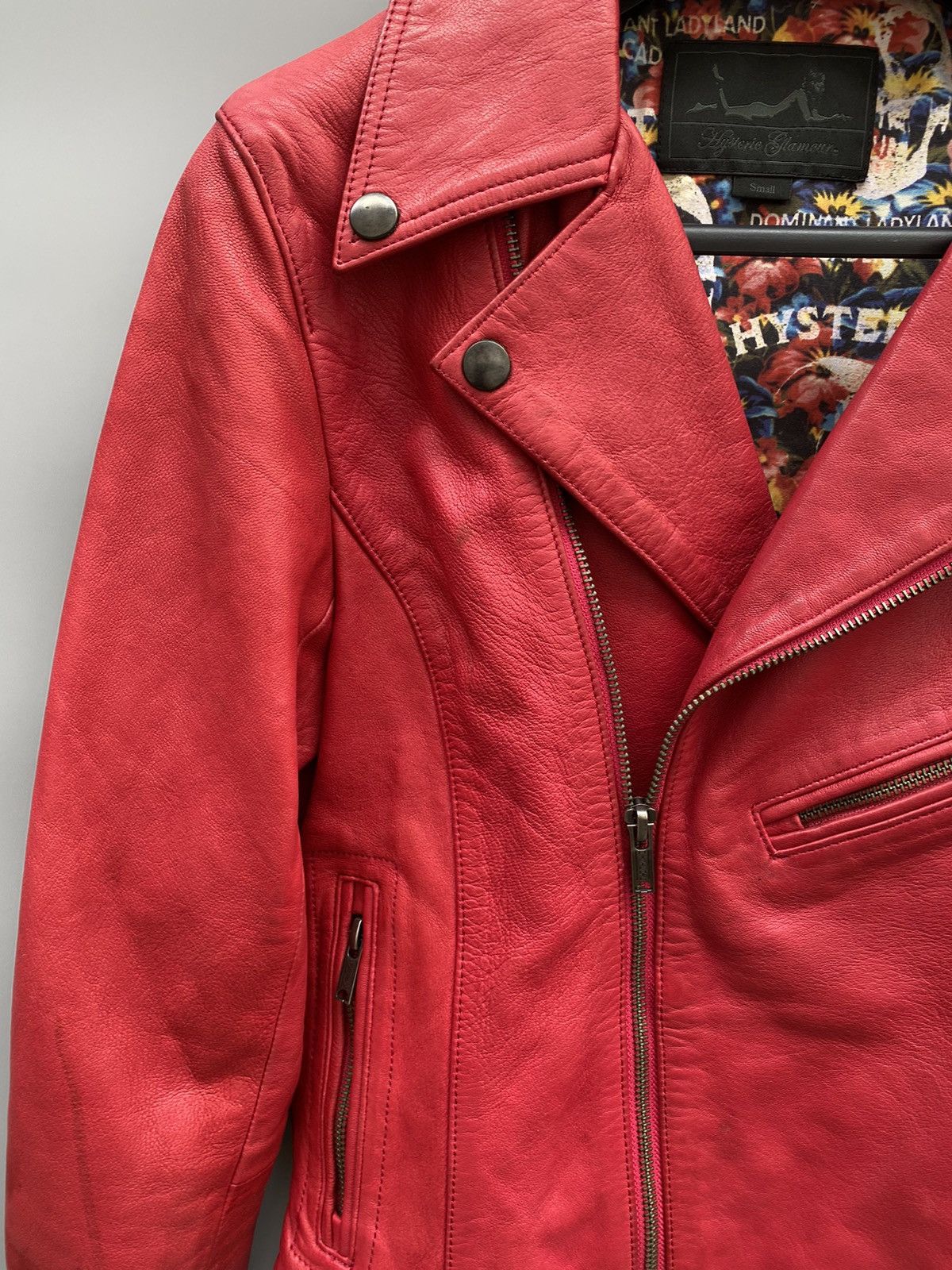 Hysteric Glamour A/W 2014- Hysteric Glamour- Double Rider Leather Jacket Size S / US 4 / IT 40 - 5 Thumbnail