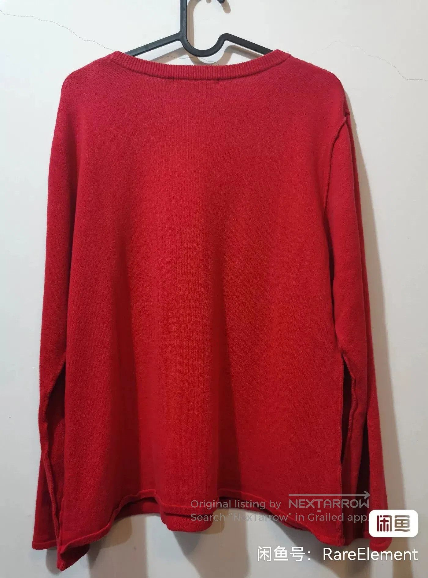 Undercover red long sleeve knit sweater with zigzag design. Size US S / EU 44-46 / 1 - 2 Thumbnail