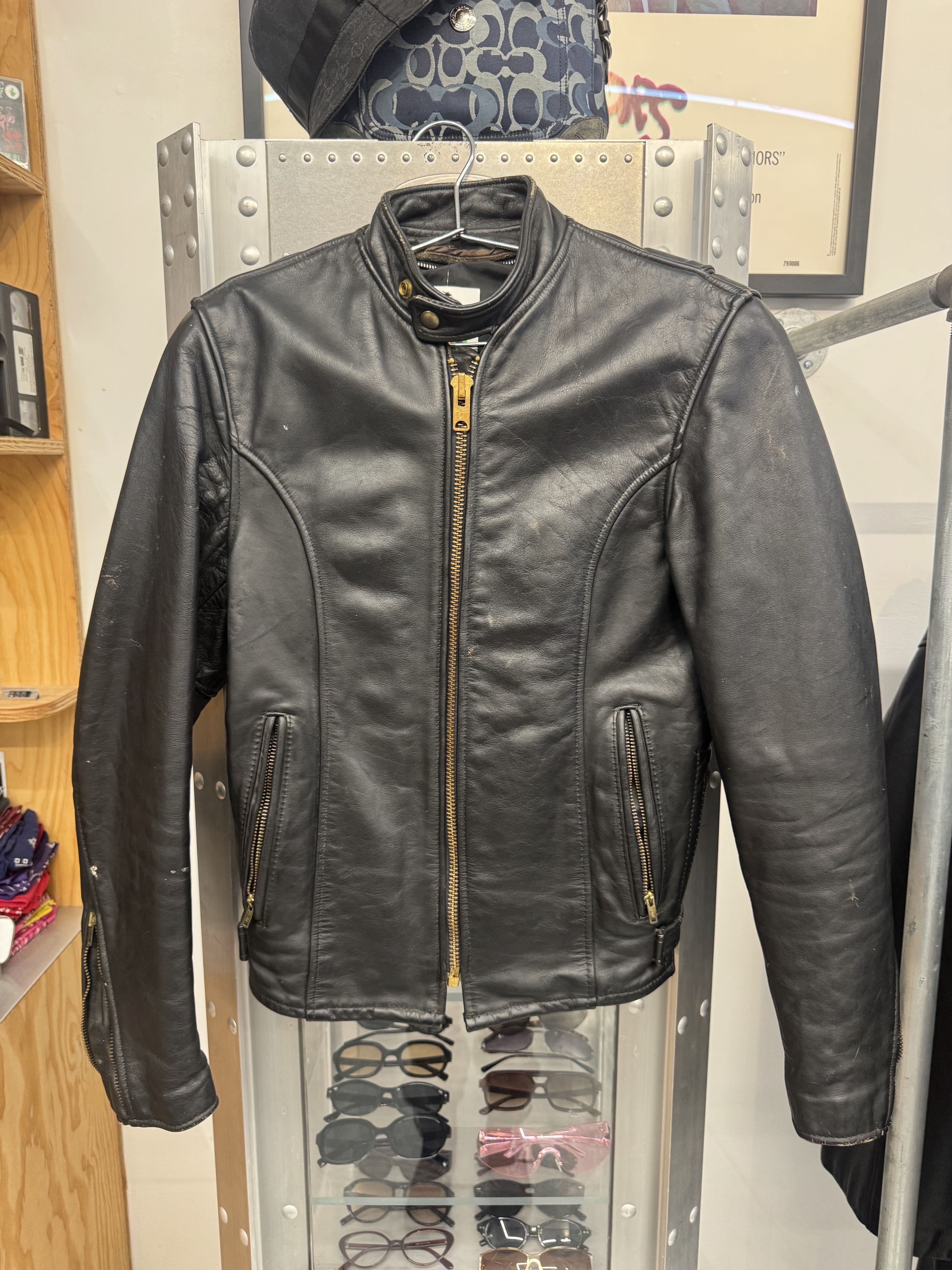 Vintage Leather Moto Jacket