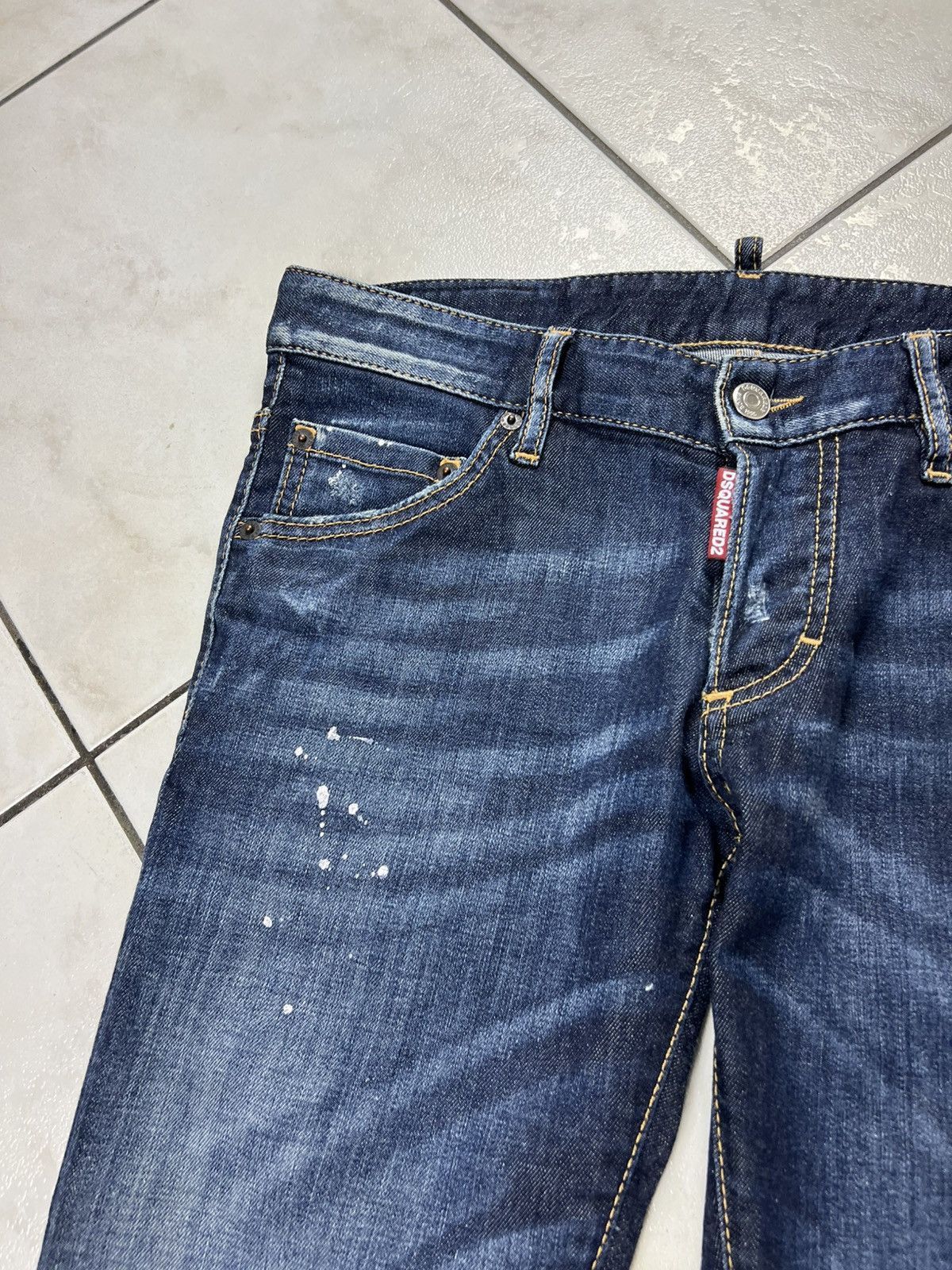 Dsquared2 Dsquared2 classic distressed painted slim denim jeans pants Size US 30 / EU 46 - 7 Thumbnail