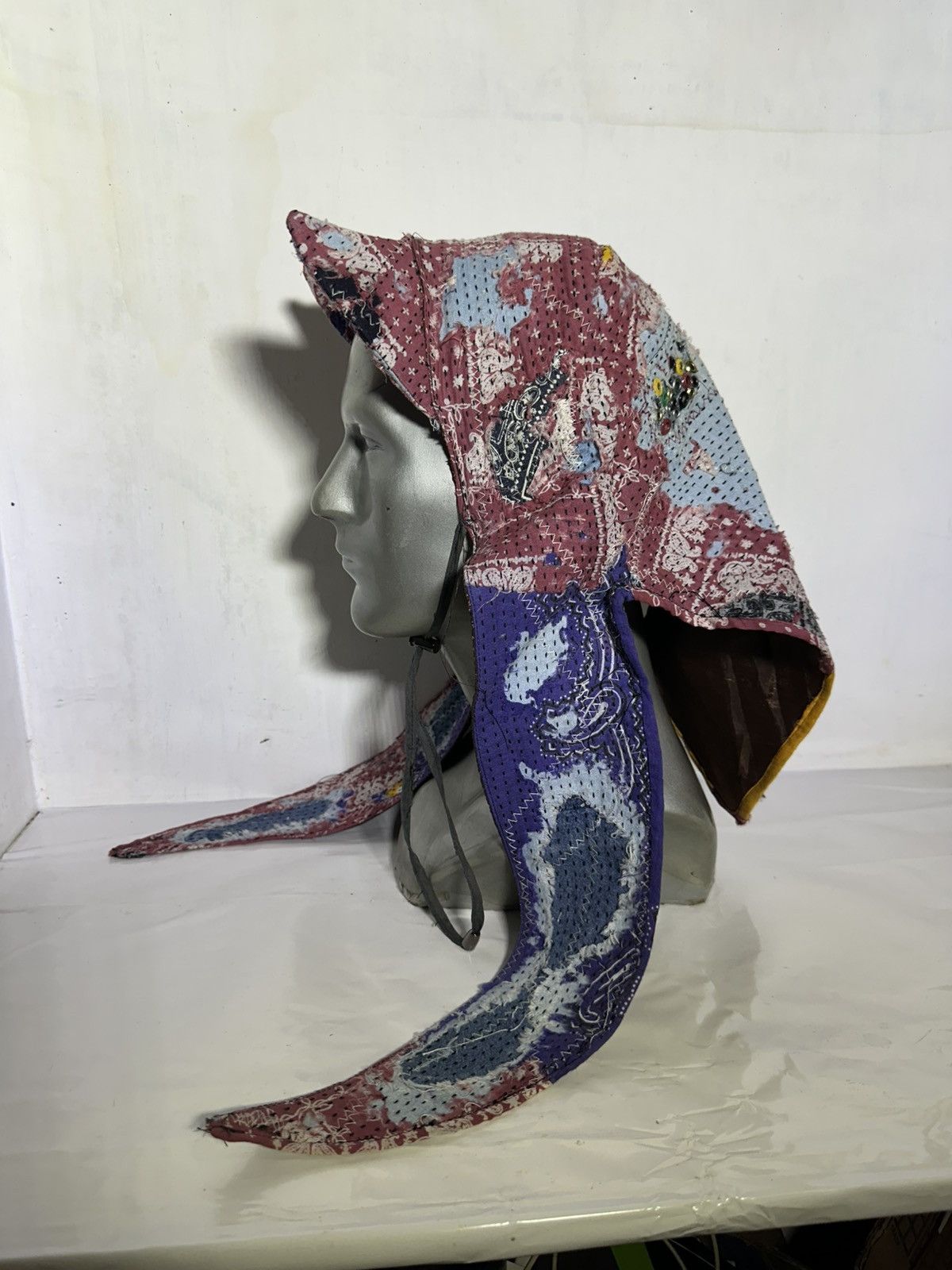Handmade Custom Made Distressed Paisley patchwork 2 way Mask/hats Size ONE SIZE - 8 Thumbnail