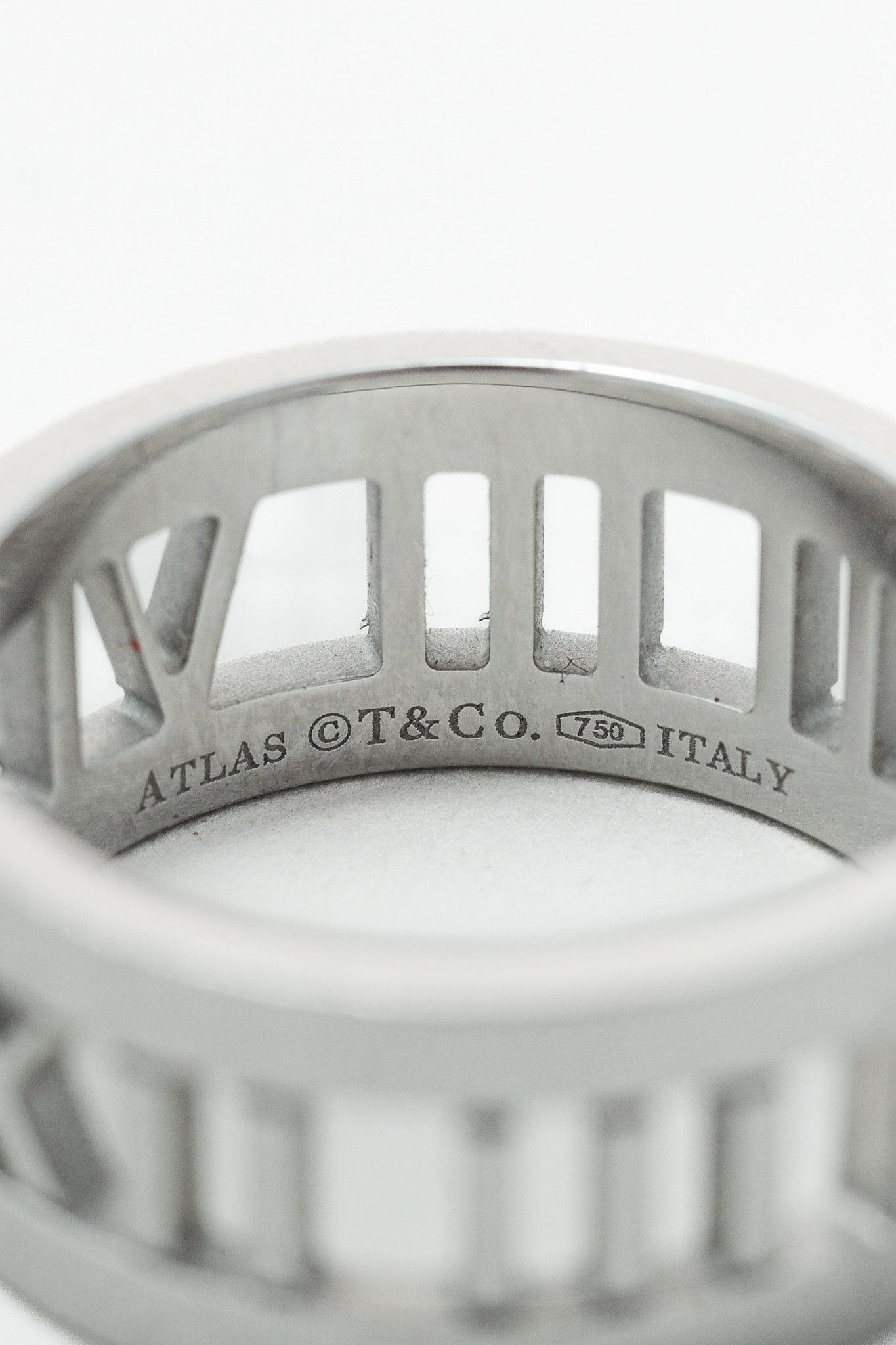 Tiffany & Co. Tiffany & Co. Atlas 18K White Gold & Diamond Roman Time Ring Size ONE SIZE - 4 Thumbnail