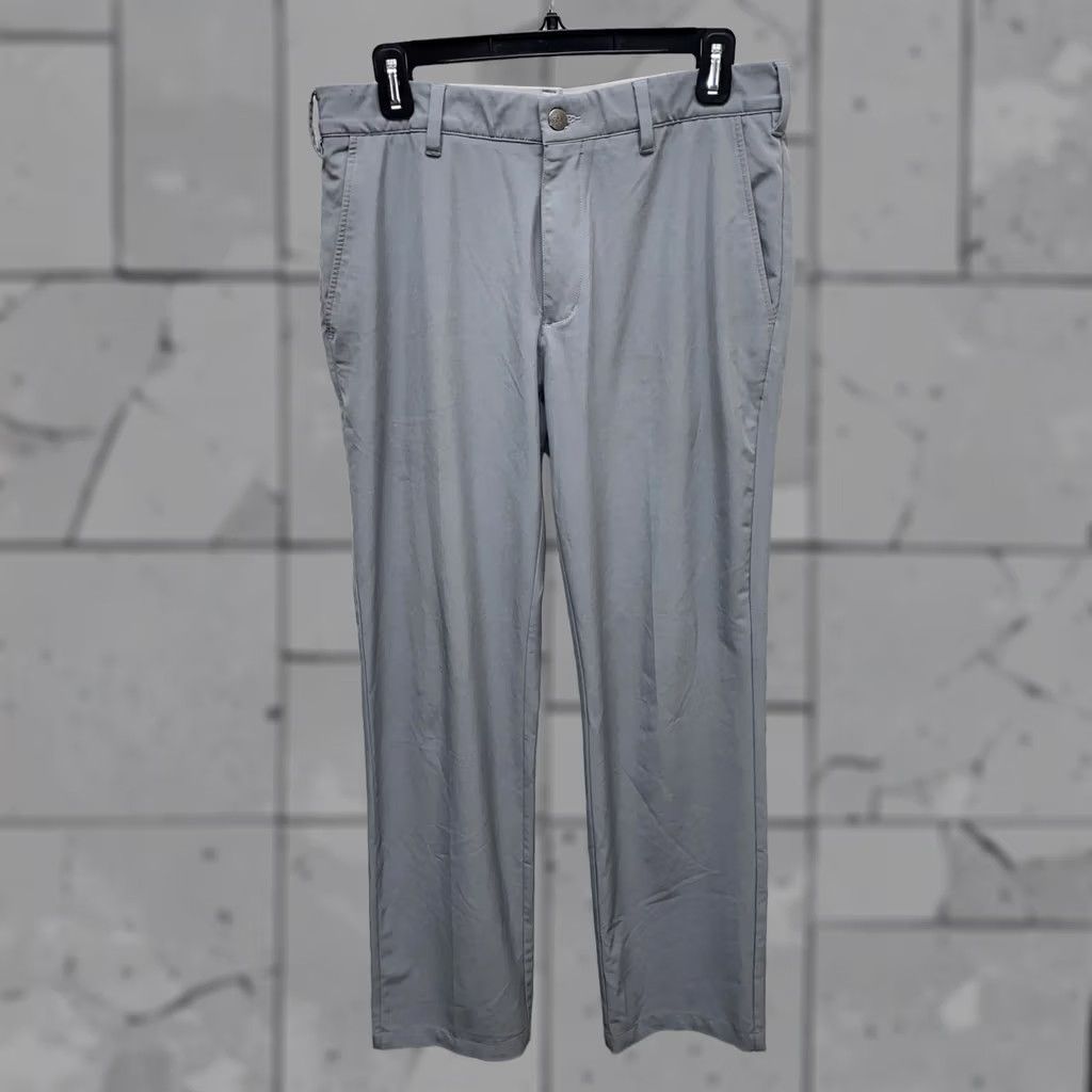 Adidas Adidas Golf Pants Mens Gray Polyester 32x32 Regular Flat Front Inseam 32 Size 32 Casual Sportswear Pants Size US 32 / EU 48 - 1 Thumbnail
