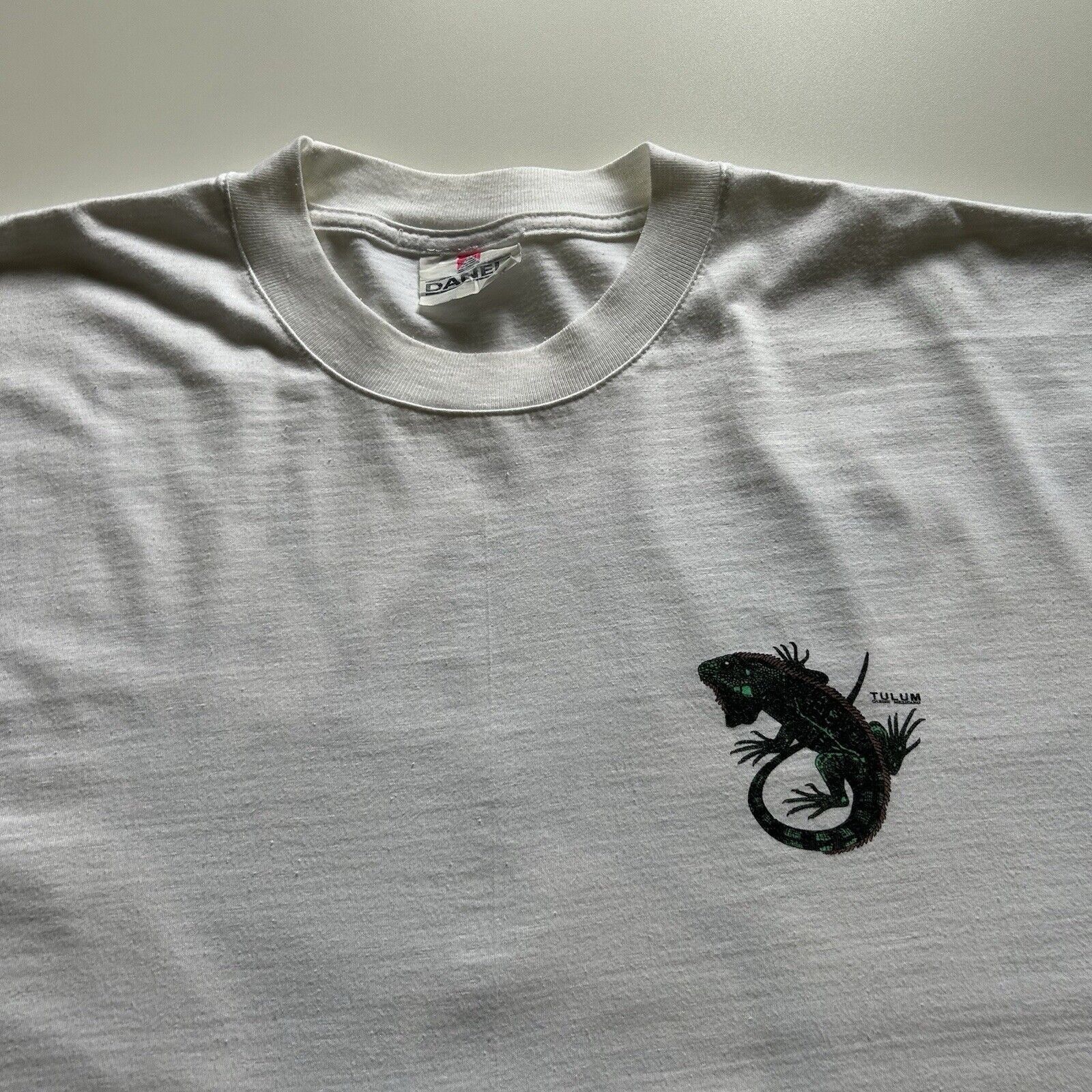 Vintage Vintage 90s Iguana Animal Art T Shirt XXL Single Stitched Size US XXL / EU 58 / 5 - 4 Thumbnail
