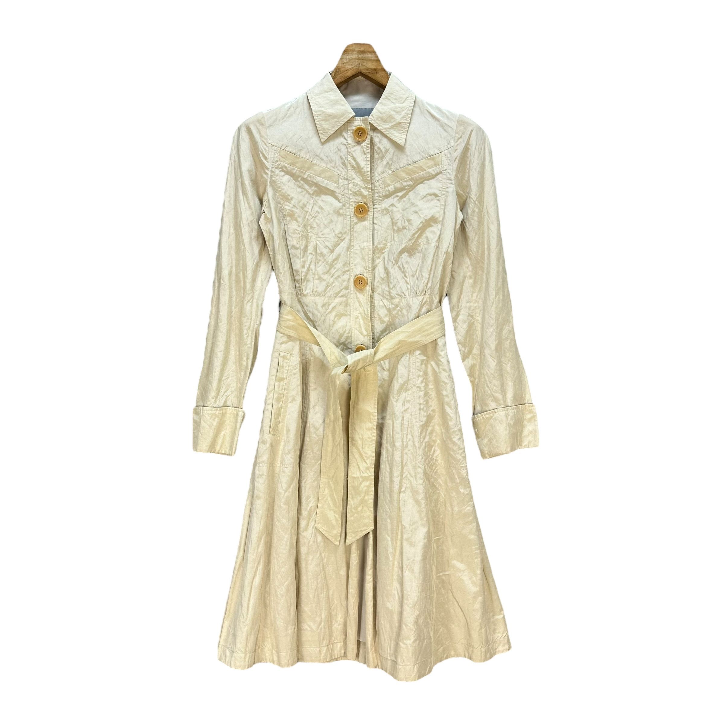 Theory THEORY LUXE Nylon-Cotton Belted Long Coat #A80-1943 Size XS / US 0-2 / IT 36-38 - 1 Thumbnail