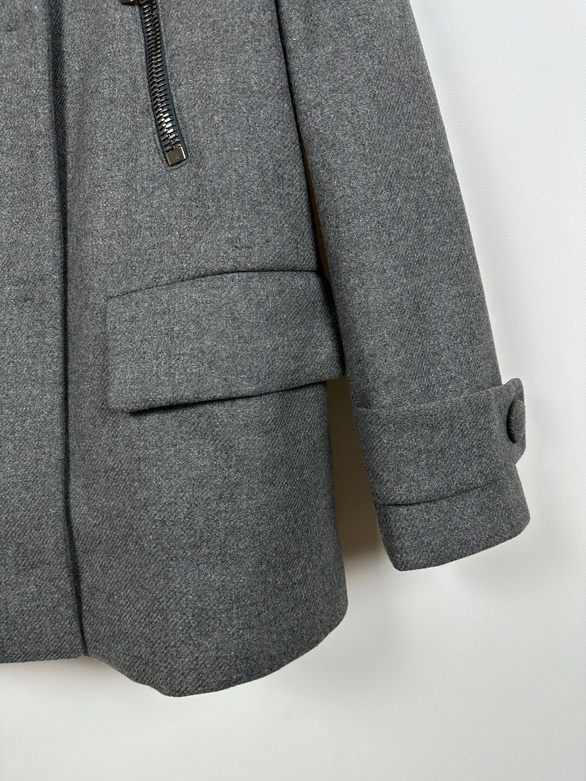 Moncler Moncler Euphemia Giubbotto Grey Wool Coat Jacket Size XL / US 12-14 / IT 48-50 - 11 Thumbnail