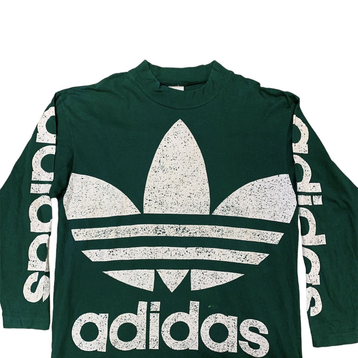 Vintage Vtg Adidas Trifoils Big Logo L/S T-Shirt Size US XL / EU 56 / 4 - 2 Thumbnail