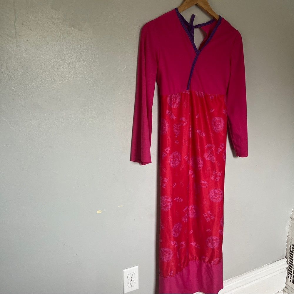 The Unbranded Brand Women’s Long A-Line Japanese Kurta V-neck dress Medium Size ONE SIZE - 4 Thumbnail