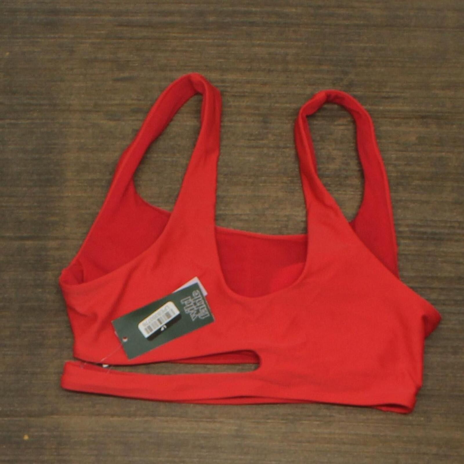 Other Nwt Wild Fable Longline Bralette Bikini Top 88181921 Xs Red Size XS / US 0-2 / IT 36-38 - 2 Thumbnail