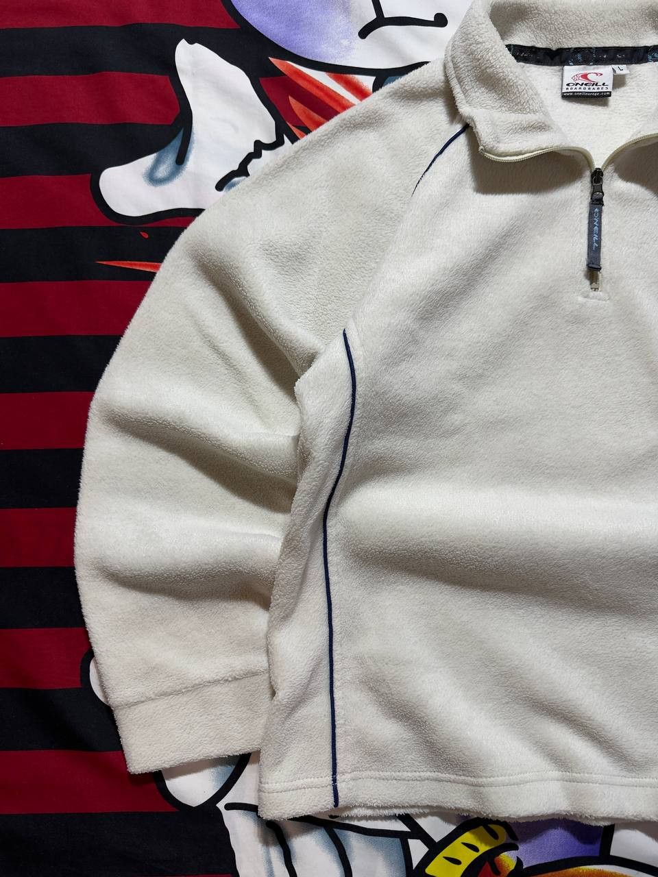 O'Neill Vintage Oneill fleece 1/3 zip jacket in white Size L Size L / US 10 / IT 46 - 3 Thumbnail