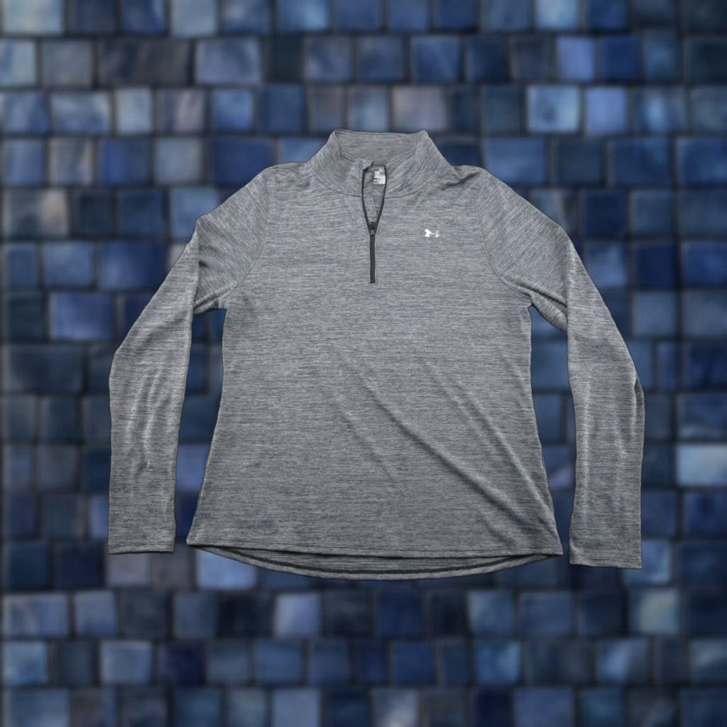 Under Armour Under Armour 1/4 Zip Heatgear Lightweight Long Sleeve Jacket Top Womens Size XL Gray Polyester Running & Jogging Lifetime: N/A Size XL / US 12-14 / IT 48-50 - 1 Thumbnail