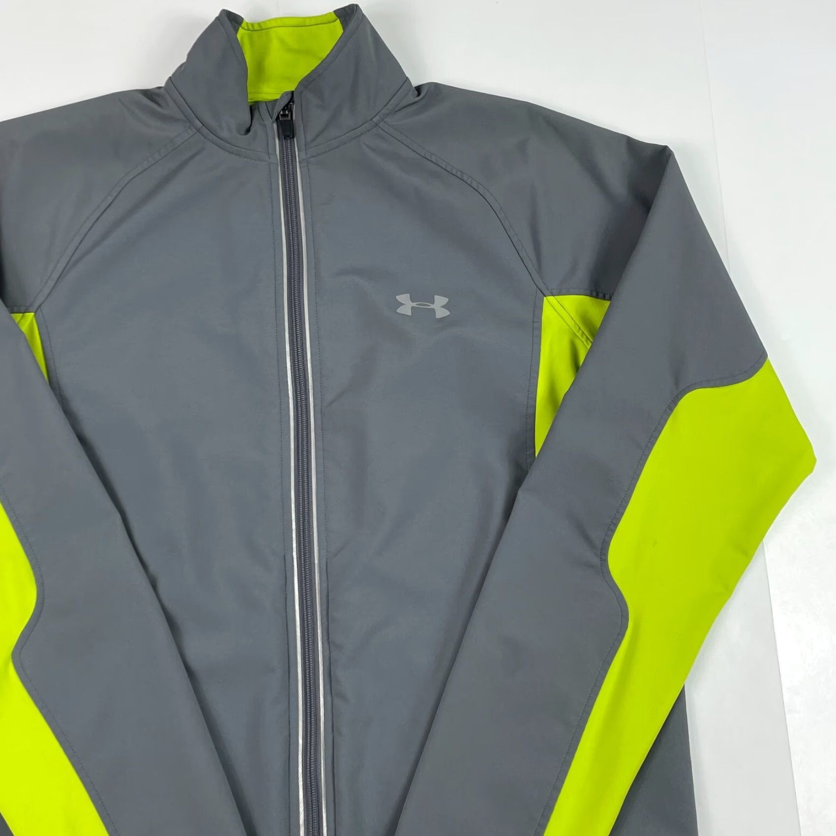 Under Armour Under Armour Jacket Men Medium Gray Yellow ColdGear Full Zip Softshell Lined Ski Activities: Outdoor, Ski, Casual Mens Size US M / EU 48-50 / 2 - 3 Thumbnail