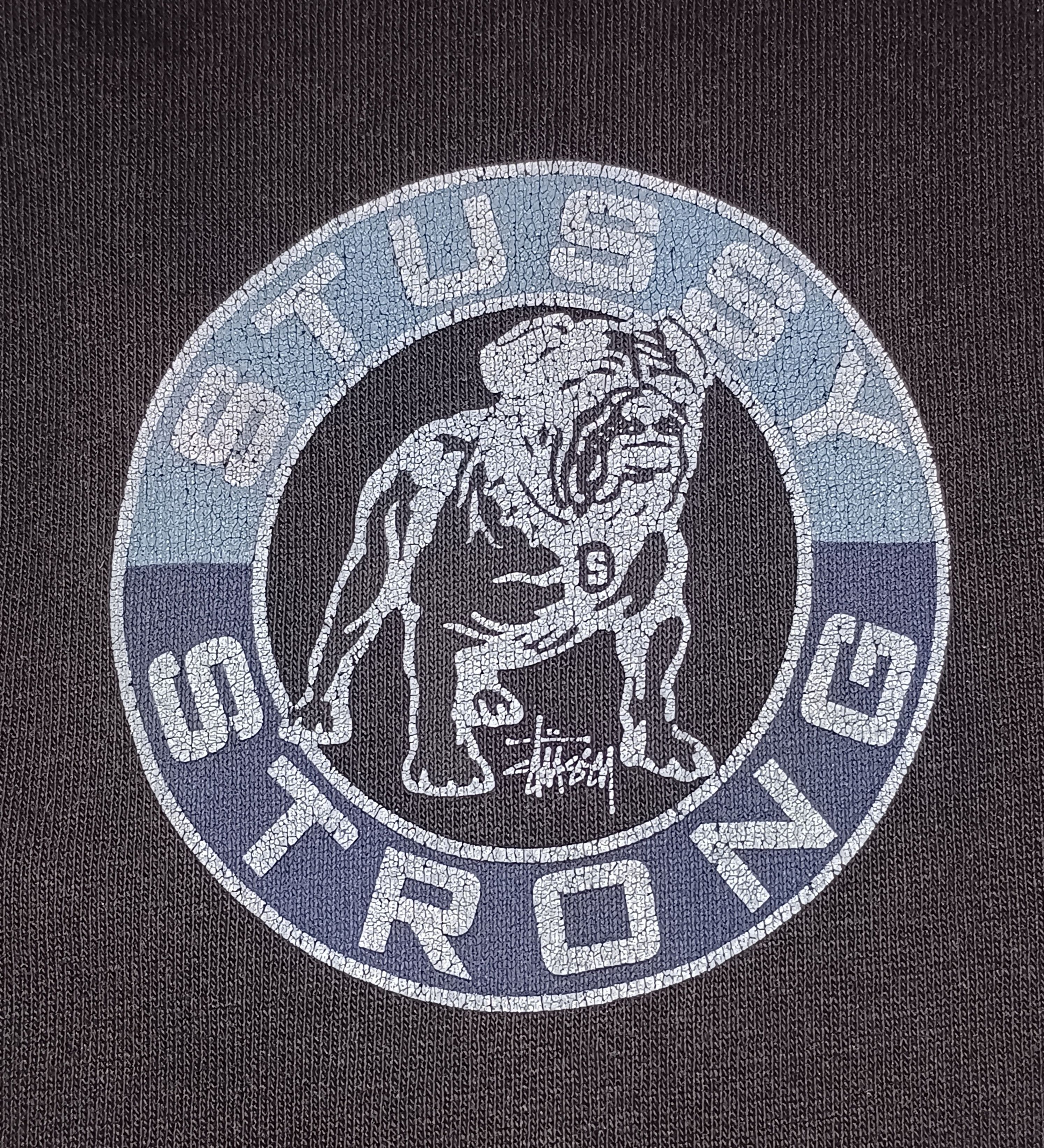 Hypebeast × Stussy × Vintage Vintage 90s Stussy Strong Pit Bull T-Shirt Size US XL / EU 56 / 4 - 2 Thumbnail