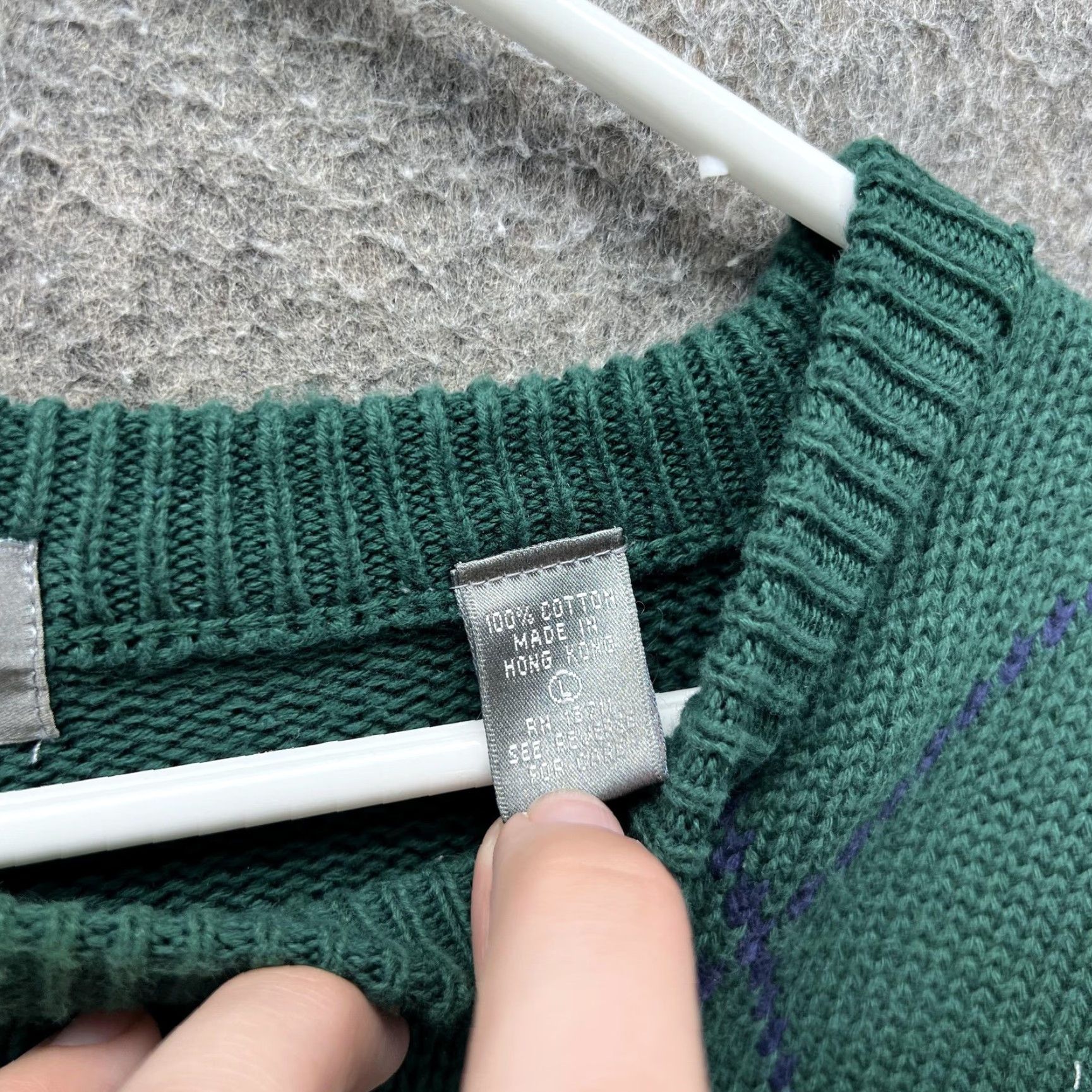 Lord & Taylor VINTAGE Lord & Taylor Golf Sweater Mens L Green Argyle Crewneck Pullover Graphic VTG Size US L / EU 52-54 / 3 - 3 Thumbnail