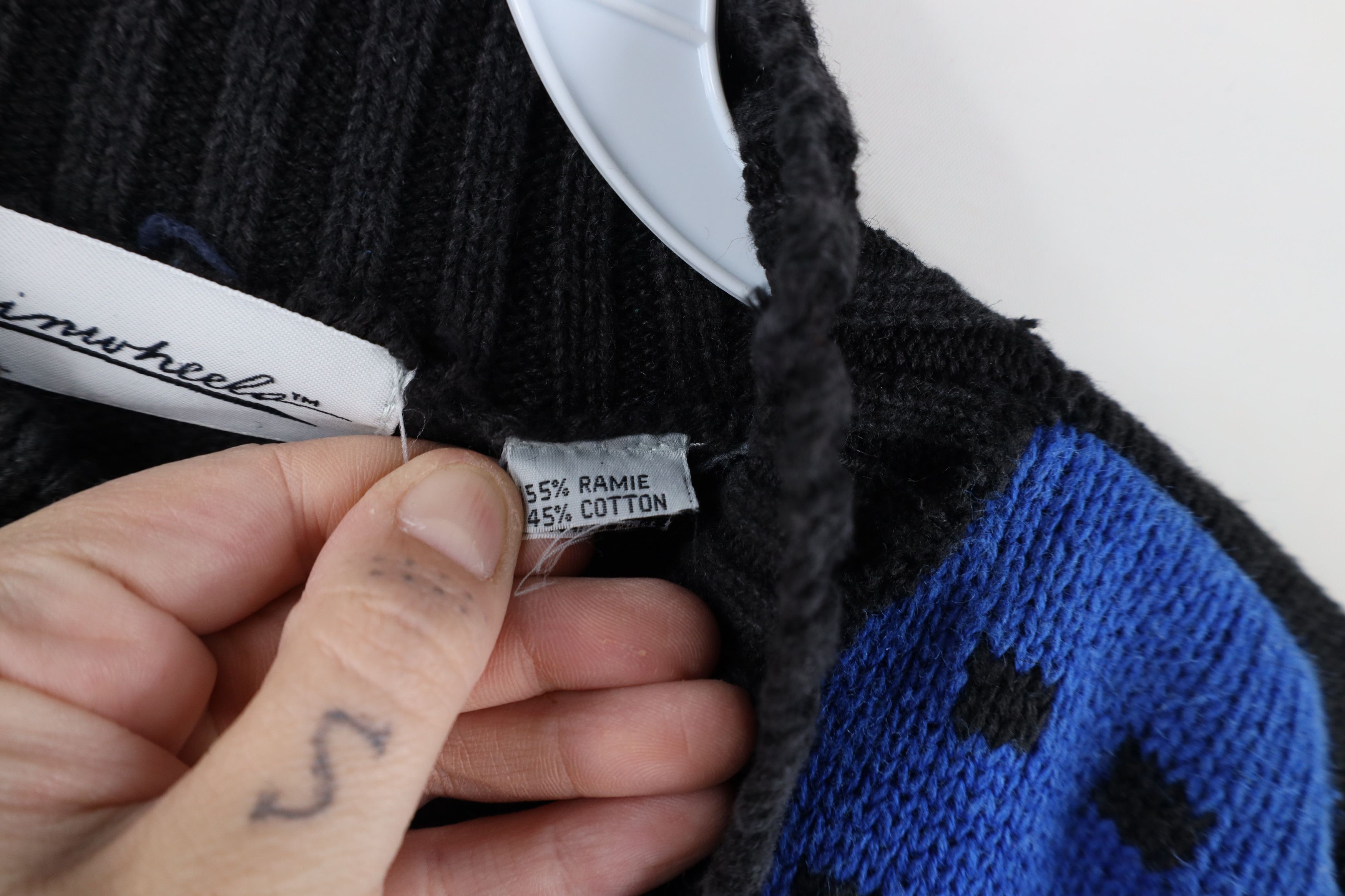 Vintage Vintage 90s Streetwear Geometric Knit Mock Neck Sweater Size M / US 6-8 / IT 42-44 - 10 Thumbnail