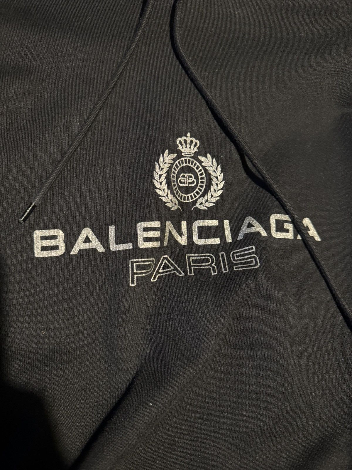 Balenciaga Balenciaga paris black hoodie Size US S / EU 44-46 / 1 - 3 Thumbnail